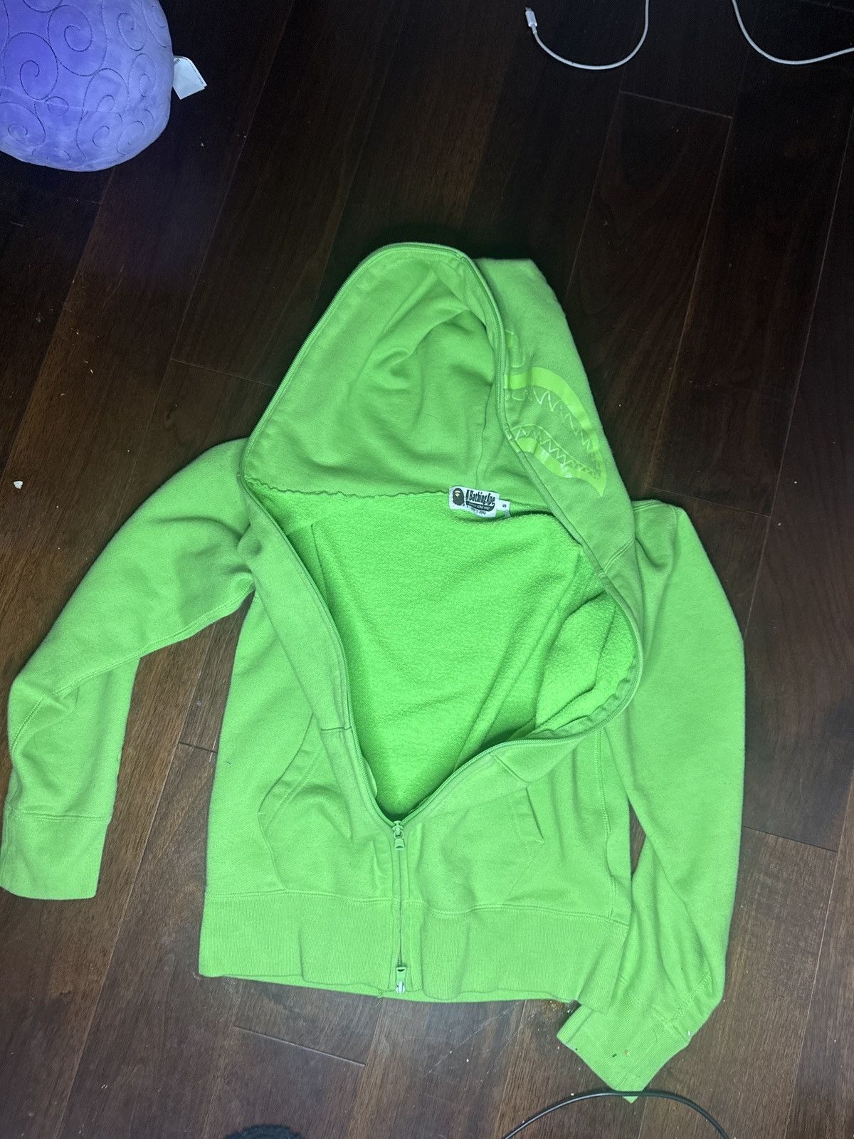 Bape BAPE neon color shark Full zip Hoodie Size US S / EU 44-46 / 1 - 9 Thumbnail