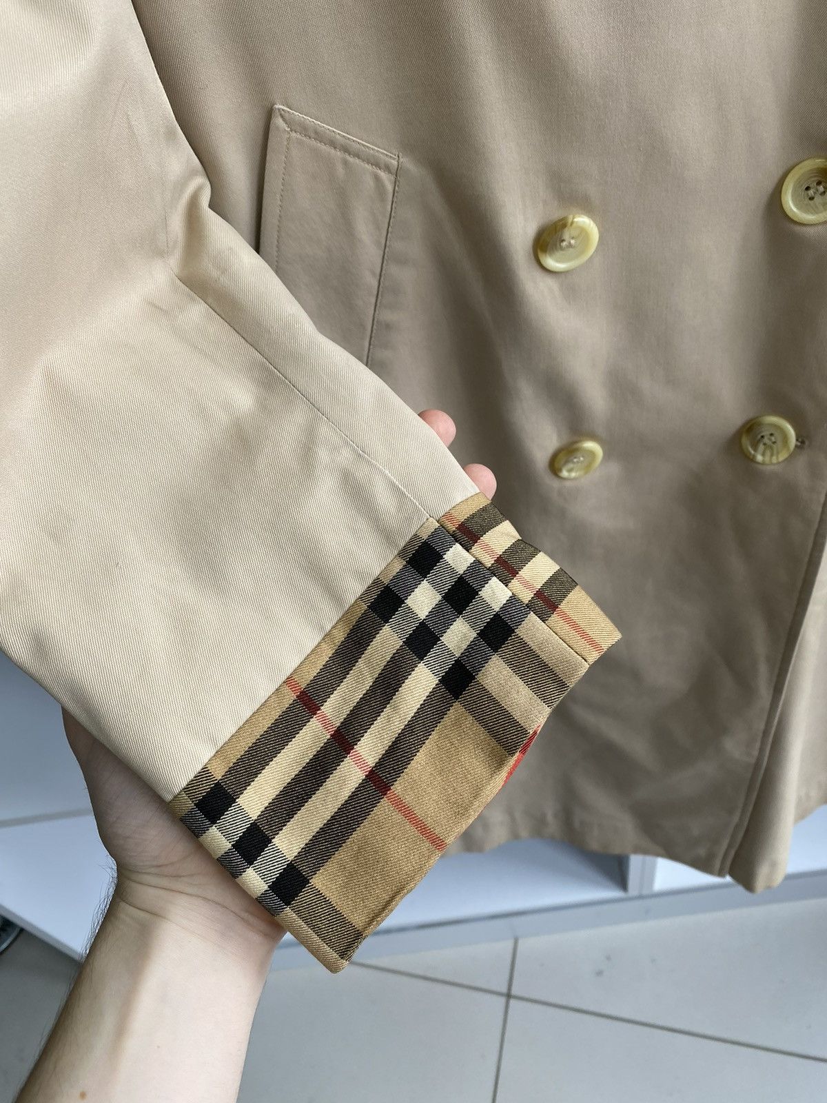 Burberry × Vintage Vintage Burberry Nova Check Trench Coat Size US S / EU 44-46 / 1 - 8 Thumbnail