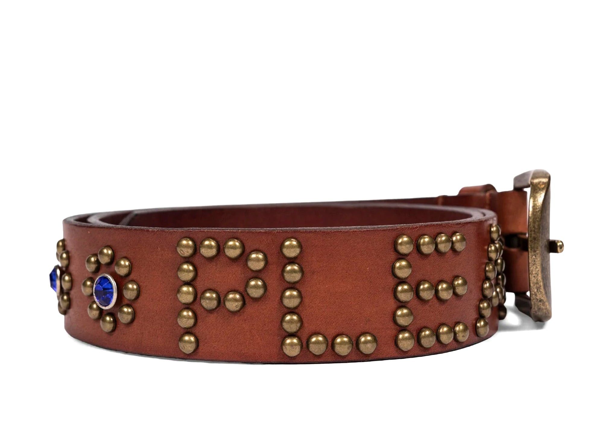 Pleasures STUDDED BELT IN BROWN Size ONE SIZE - 2 Thumbnail