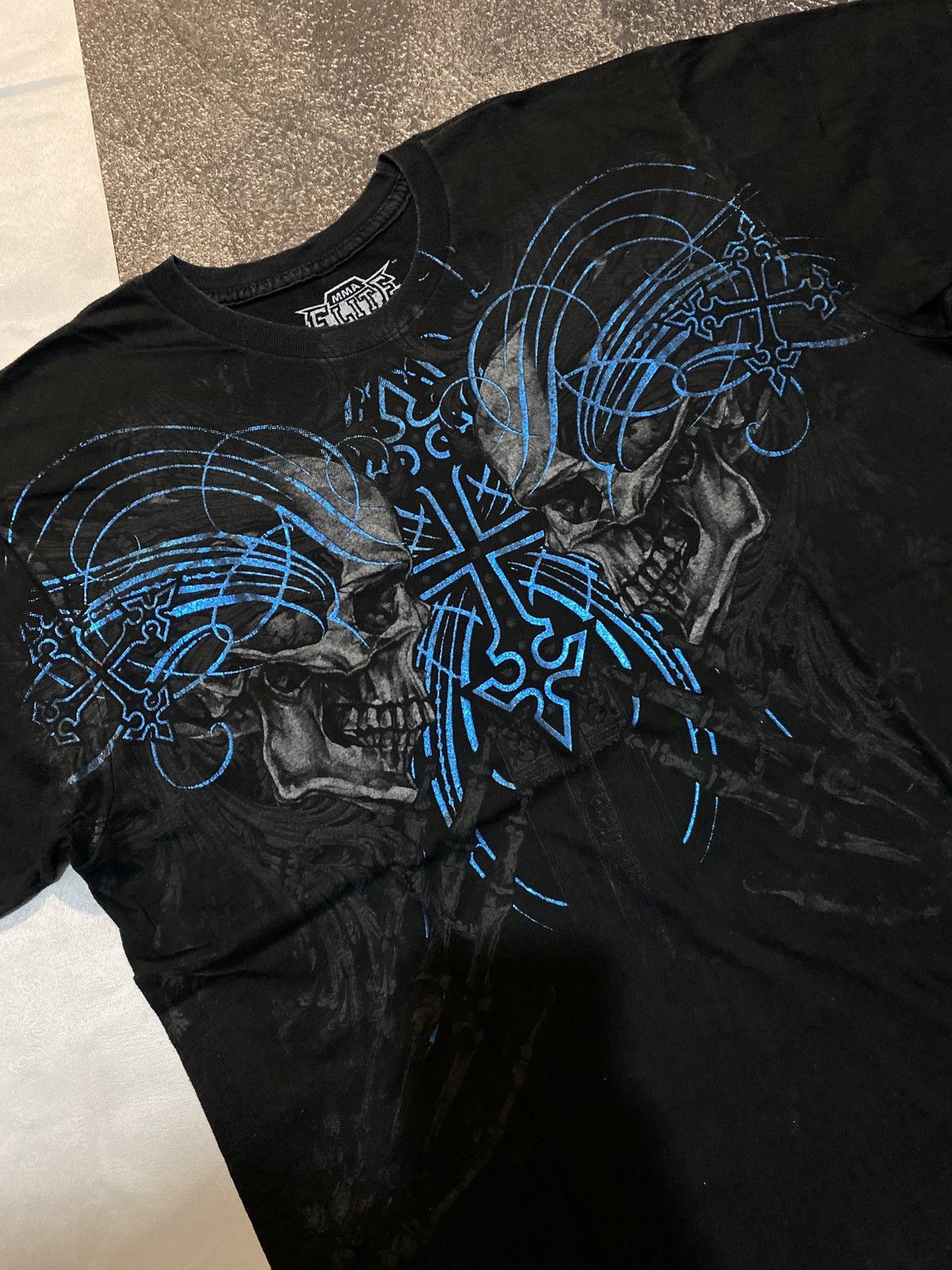 Other MMA ELITE CYBER SKULL CROSS TEE Size US L / EU 52-54 / 3 - 2 Thumbnail