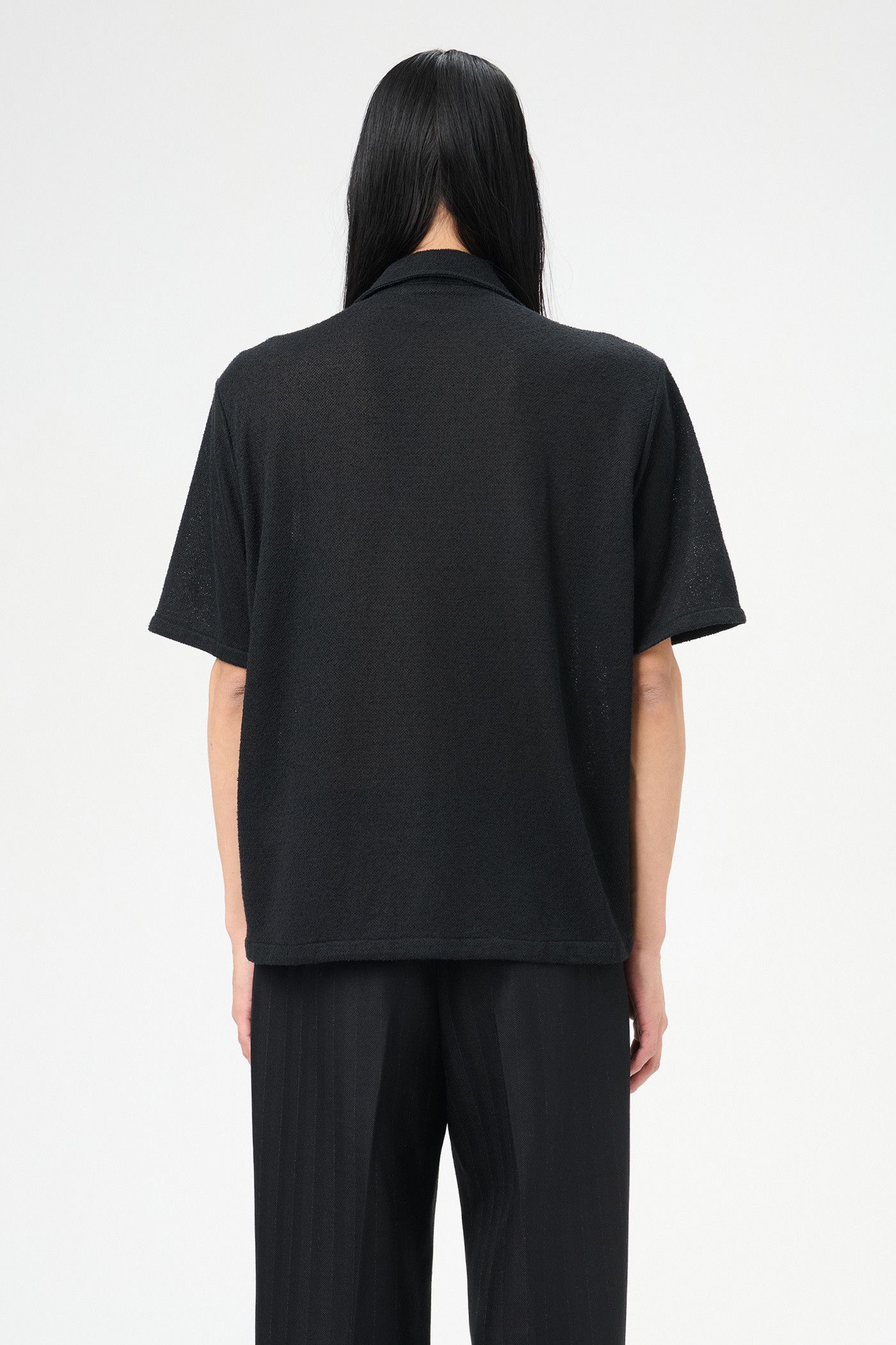 Our Legacy BOX SHIRT SHORTSLEEVE Black Boucle Size US S / EU 44-46 / 1 - 3 Thumbnail
