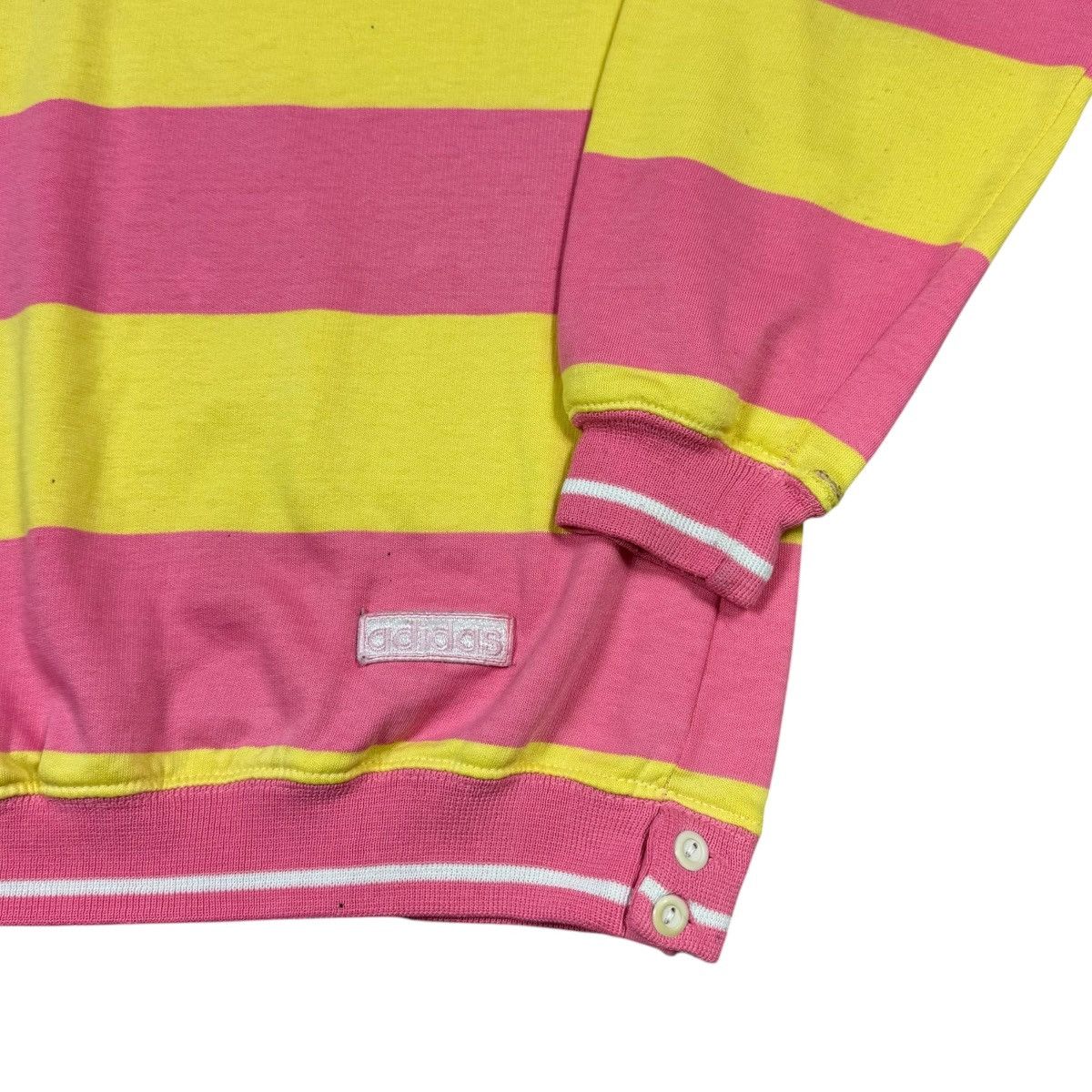 Adidas Vintage Adidas Cotton Blend Striped Sweatshirt L FLAWS Size L / US 10 / IT 46 - 4 Thumbnail