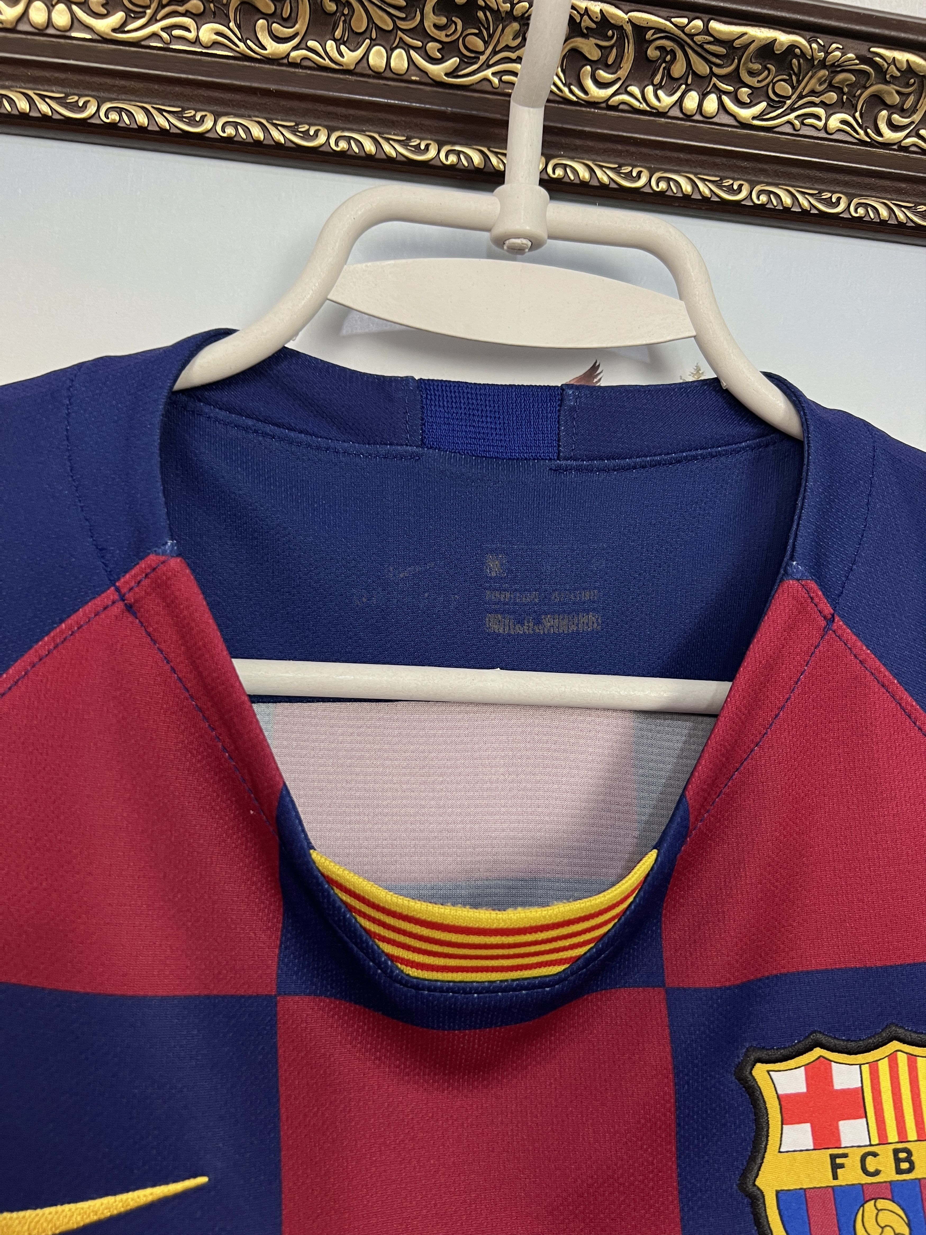 Nike Barcelona football shirt Messi Fun Jersey Camiseta Boys L Size US XXS / EU 40 - 8 Thumbnail