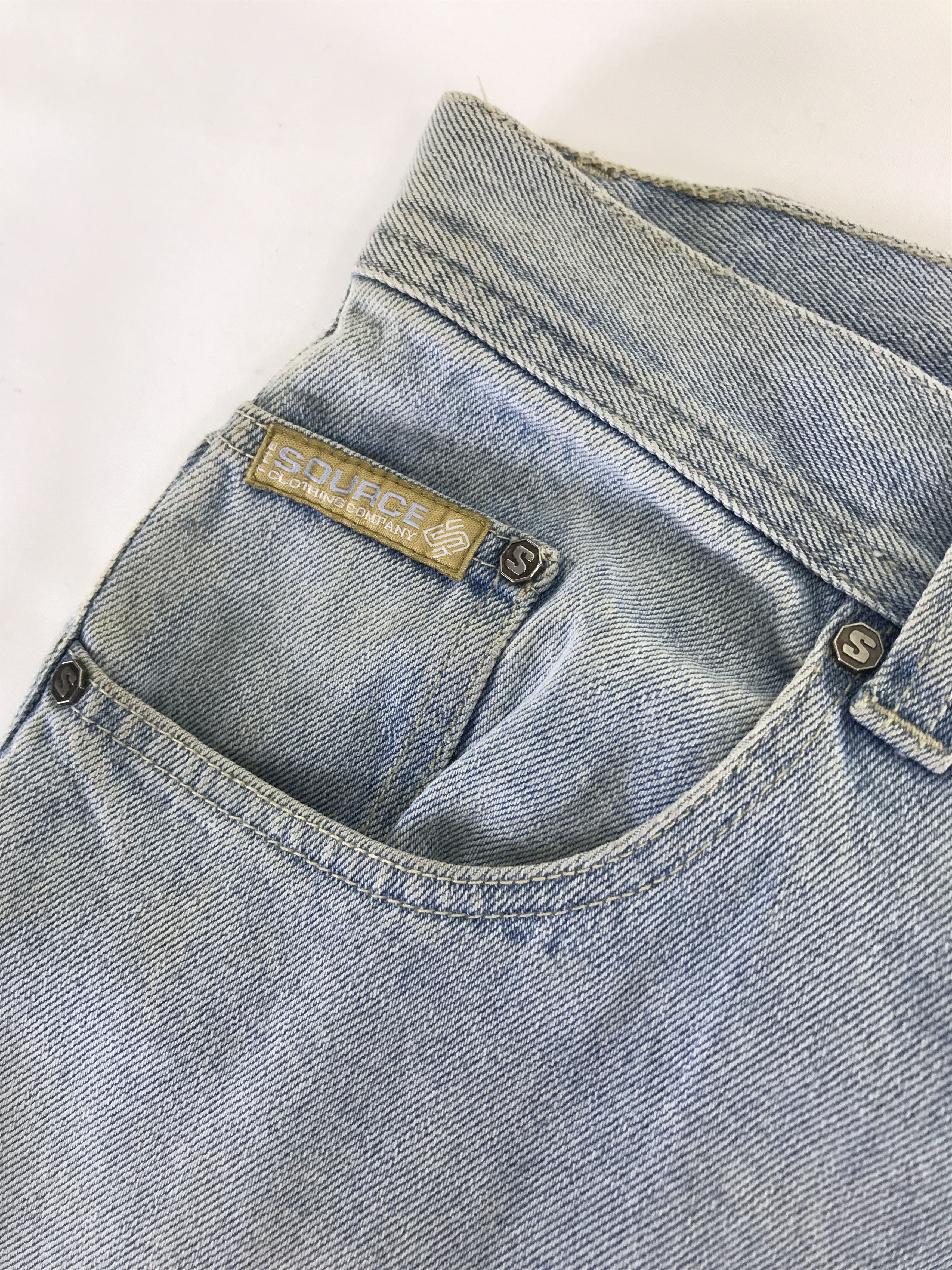 Japanese Brand Vintage Source DNM Patched Wide Baggy Jeans Size US 34 / EU 50 - 10 Thumbnail