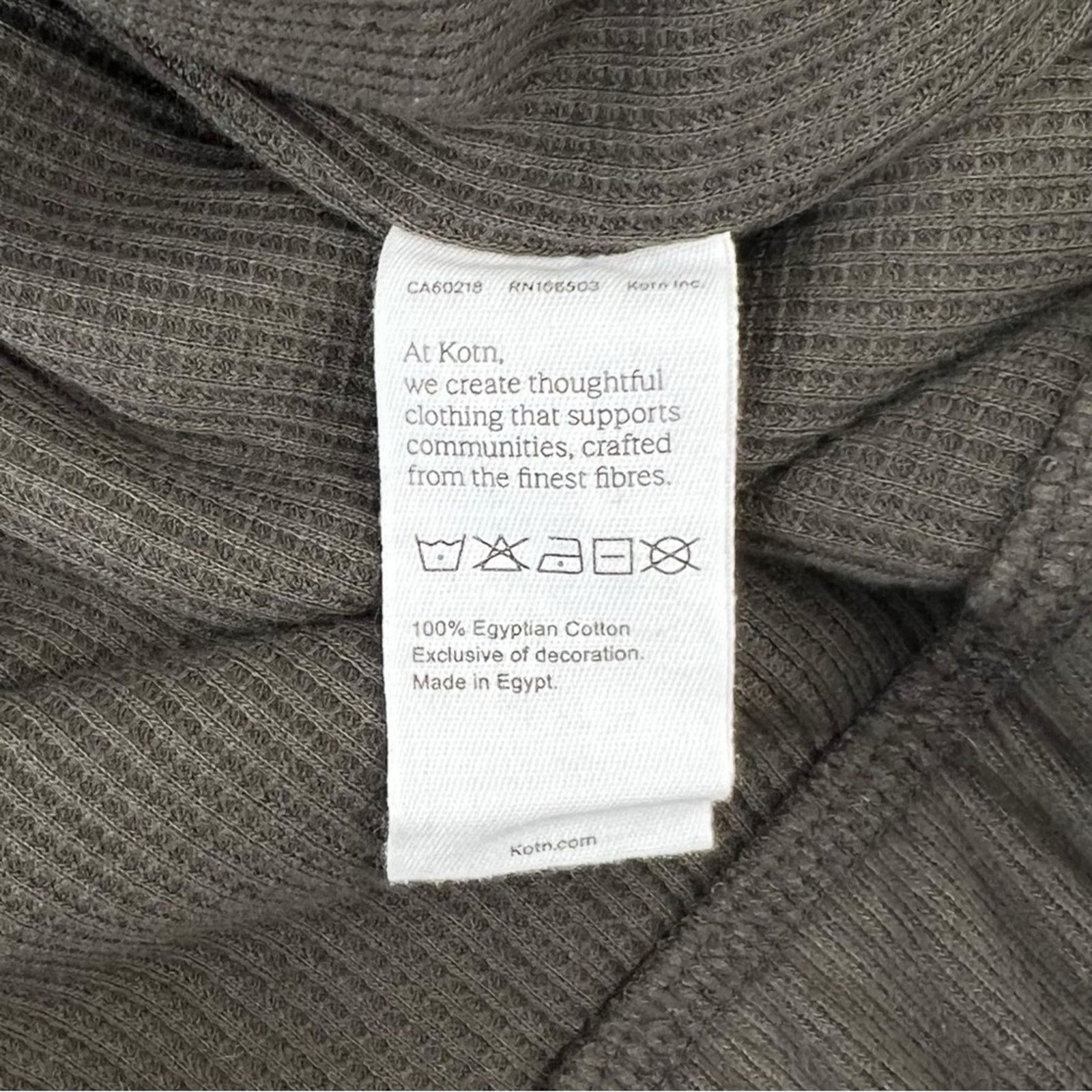 Kotn Gray Heavyweight Micro Rib Relaxed Fit Cotton Zip Up Hoodie Size US M / EU 48-50 / 2 - 6 Thumbnail
