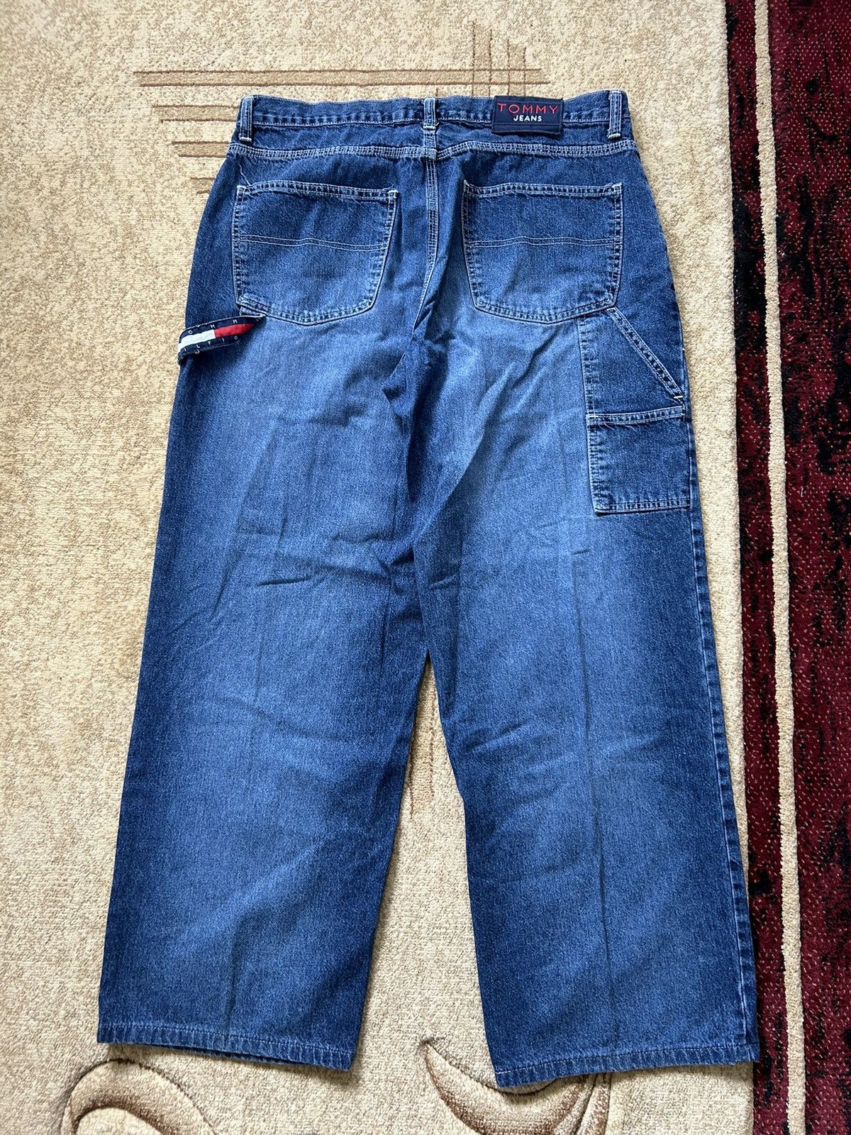 Tommy Hilfiger Vintage 90s Tommy Hilfiger Carpenter Baggy Denim Jeans Size US 34 / EU 50 - 1 Thumbnail