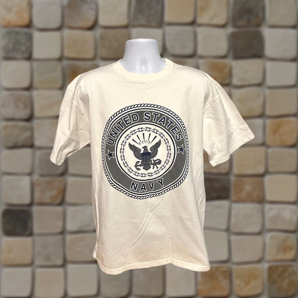 Soffe VINTAGE US Navy Shirt Short Sleeve Men XL Double Sided Reflective Graphic Soffe’s Choice Navy Logo Tee Size US XL / EU 56 / 4 - 1 Thumbnail