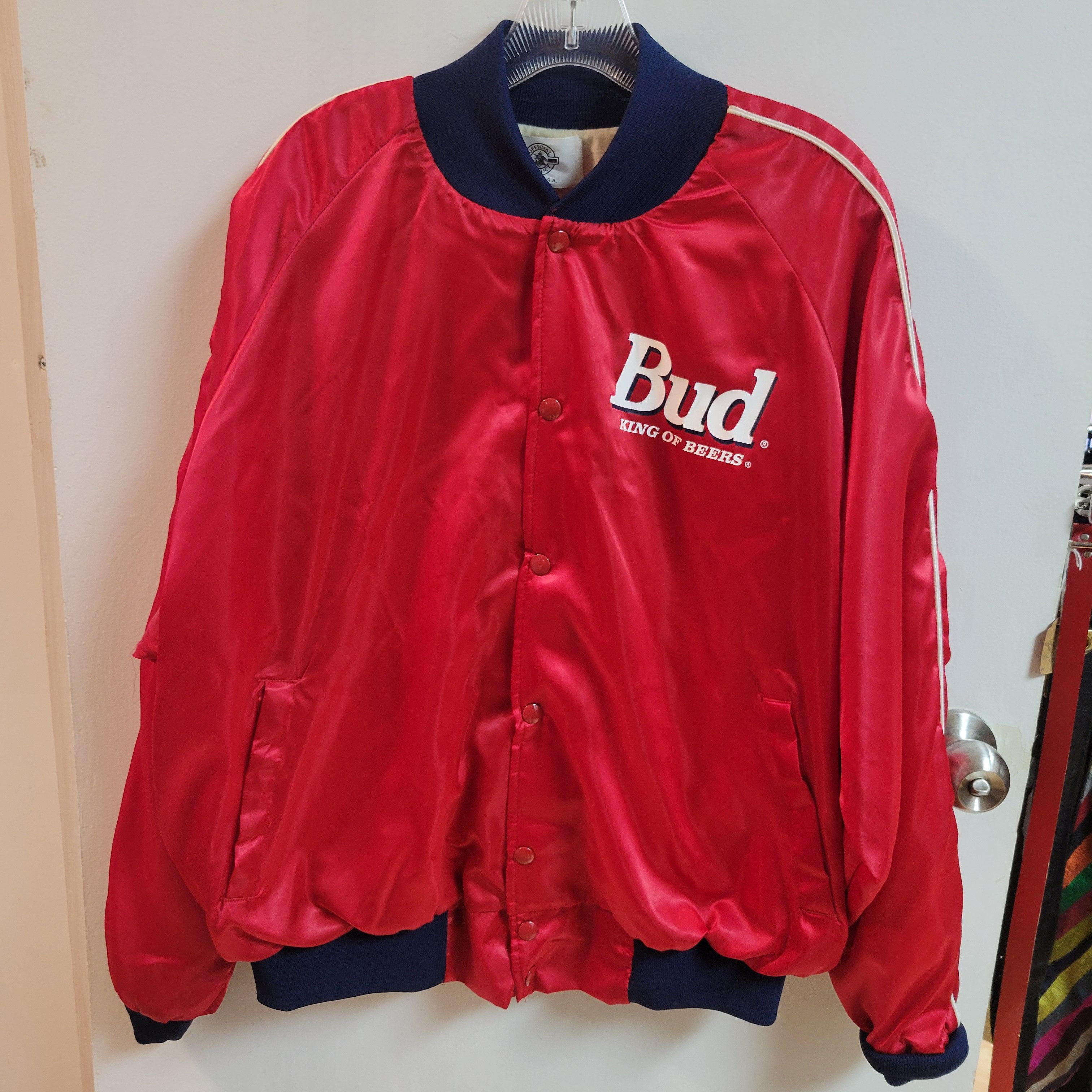 Budweiser Vintage Budweiser satin Bomber jacket Size US XL / EU 56 / 4 - 1 Thumbnail