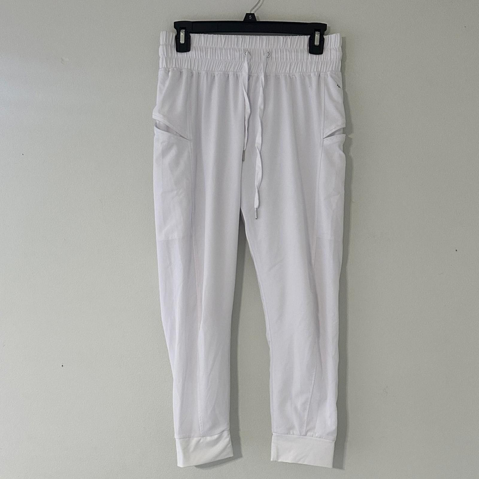Designer Elegant White Jogger Pants for Women Size 28" / US 6 / IT 42 - 1 Thumbnail