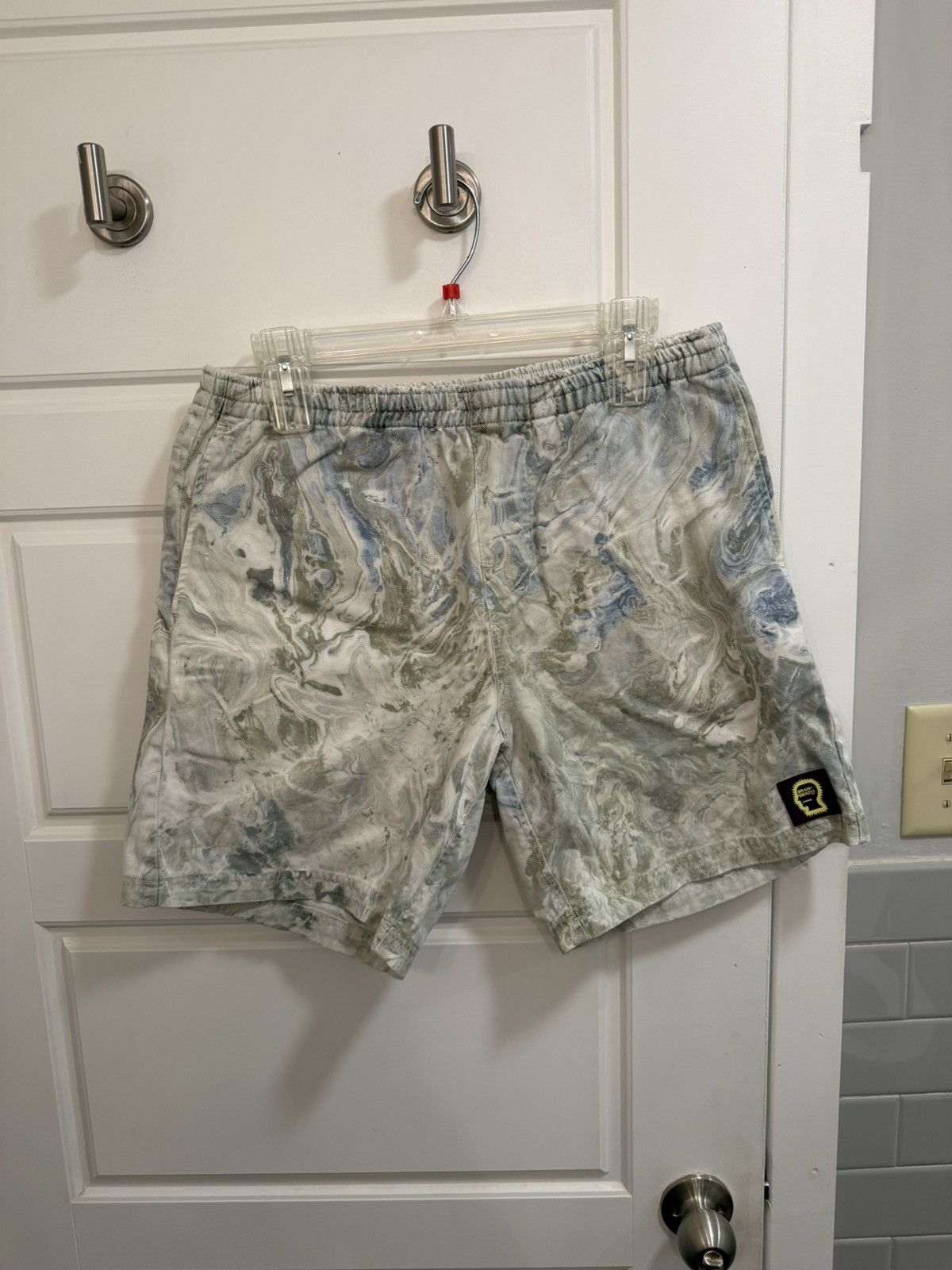 Brain Dead RARE Brain Dead Marble Dyed Beach Shorts Size M Size US 32 / EU 48 - 3 Thumbnail