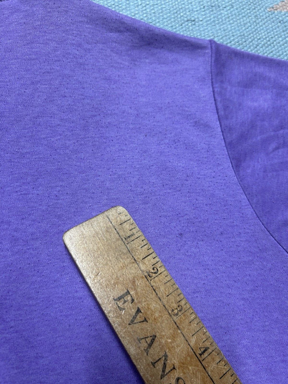 Vintage Vintage 80s polo shirt blank purple soft worn women’s large Size L / US 10 / IT 46 - 9 Thumbnail