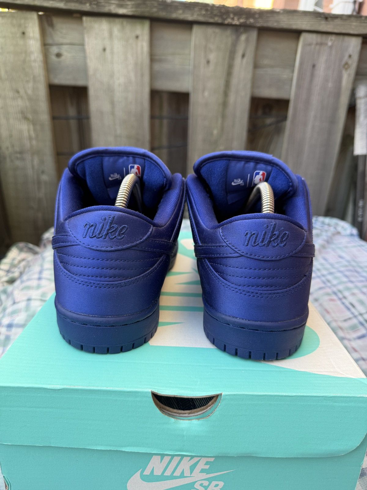 Nike Nike Dunk SB Low NBA Deep Royal Blue Satin Size US 8 / EU 41 - 3 Thumbnail
