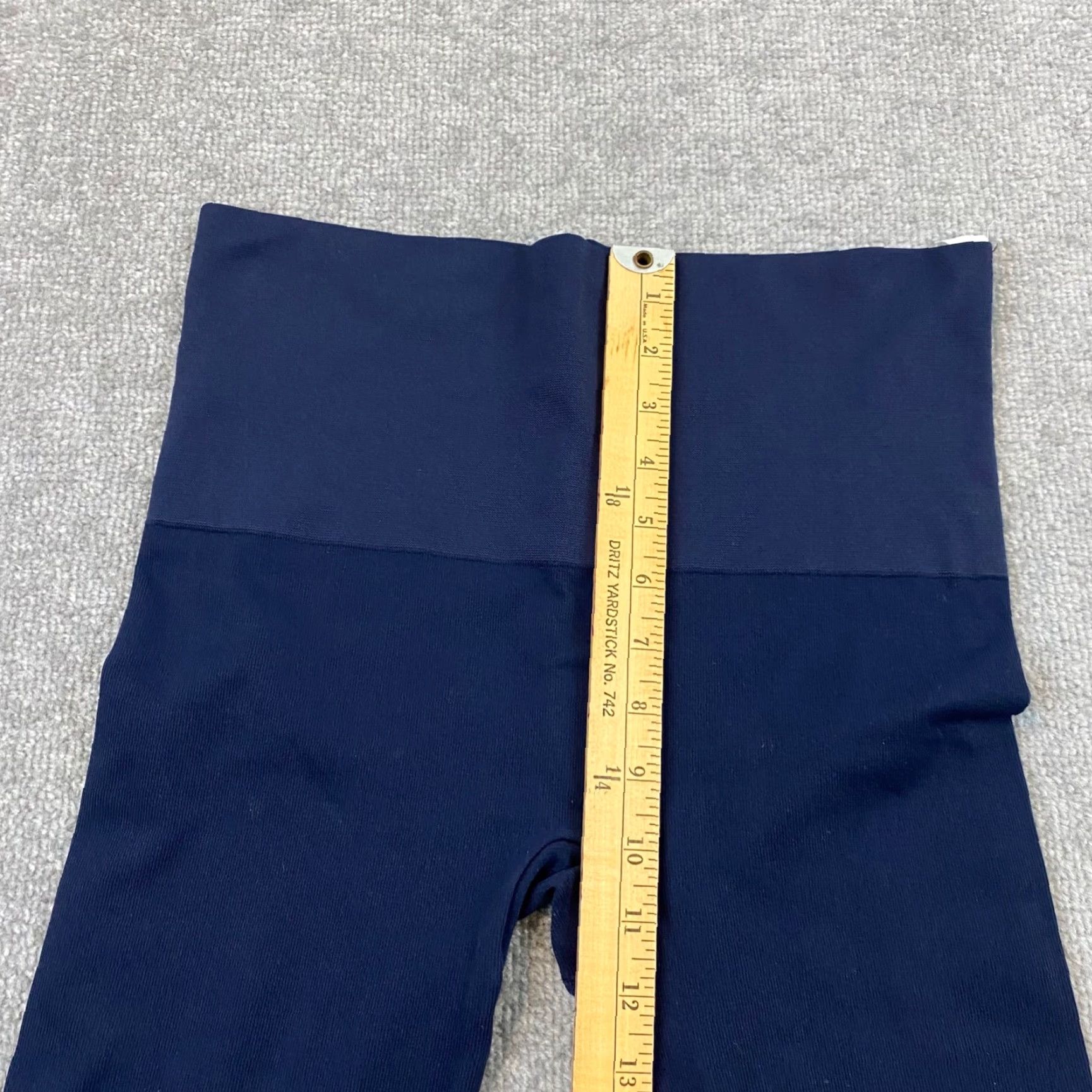 Spanx SPANX Leggings Womens XL Navy Blue Mid Rise Ankle Zip 26" Inseam Workout Pants Size 40" / US 18 - 7 Thumbnail