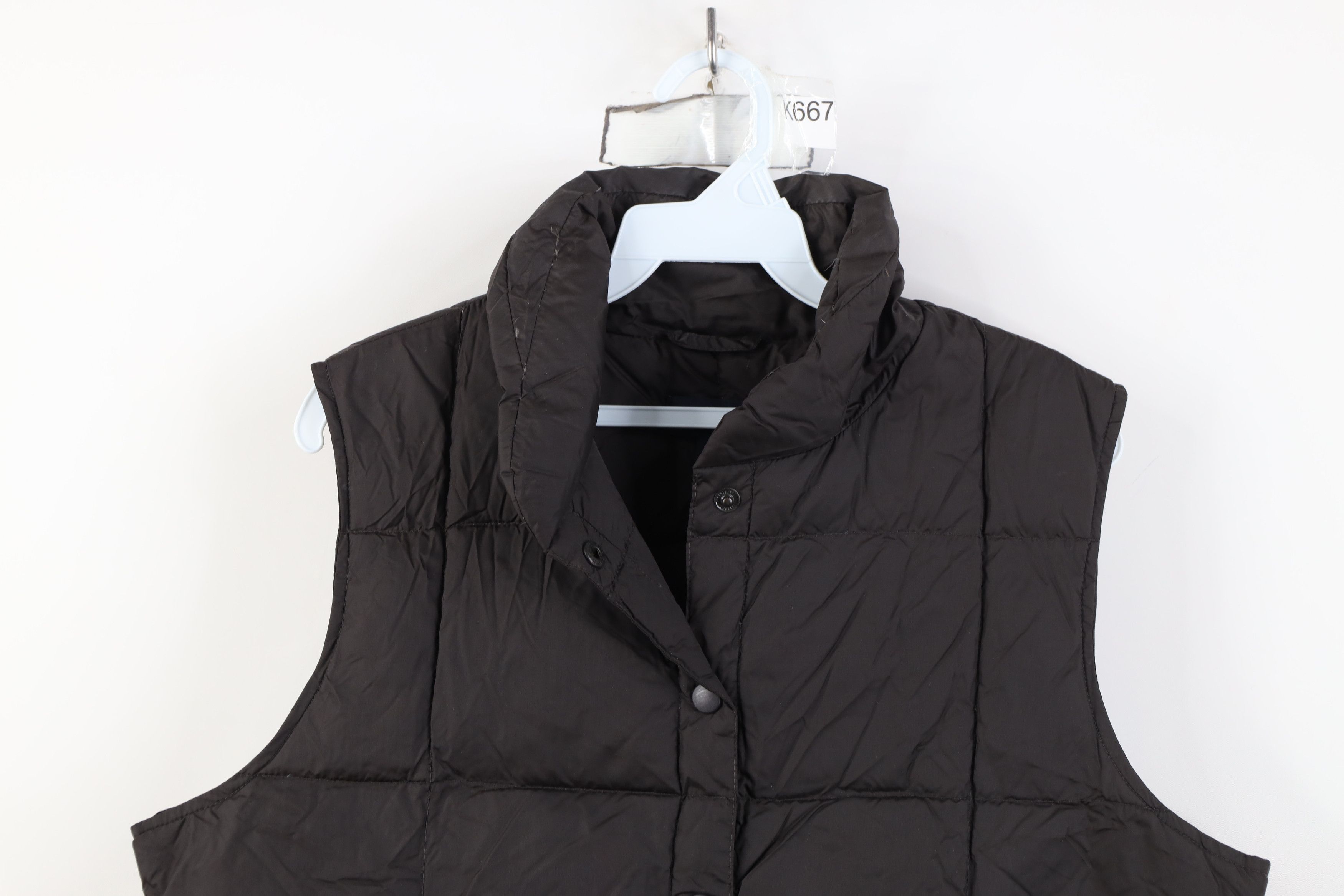 Lands' End Vintage Lands End Duck Down Puffer Vest Jacket Dark Brown Size M / US 6-8 / IT 42-44 - 2 Thumbnail