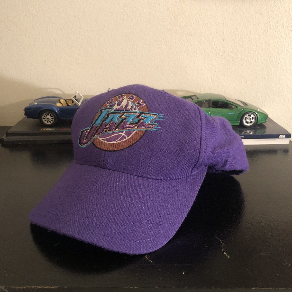 NBA Vintage 90s Utah Jazz Twins Enterprise NBA Snap Back Hat cap Size ONE SIZE - 1 Thumbnail