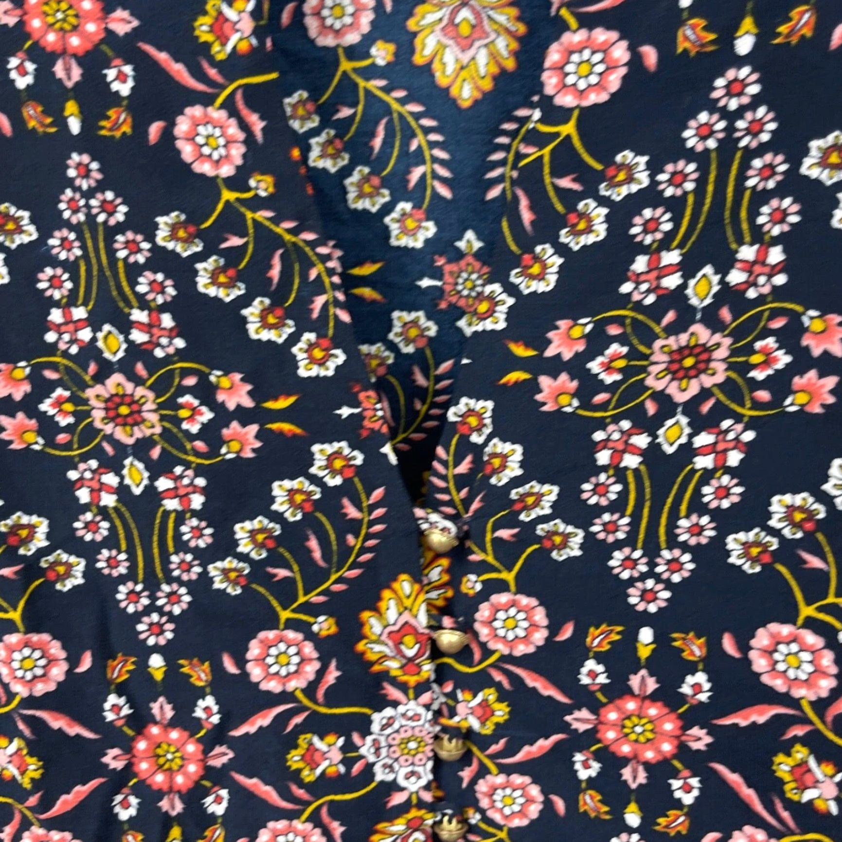 Vintage Tigerlily Vintage Boho Floral Blouse Women's Size 2 Long Sleeve Rayon Brown Size XS / US 0-2 / IT 36-38 - 7 Thumbnail