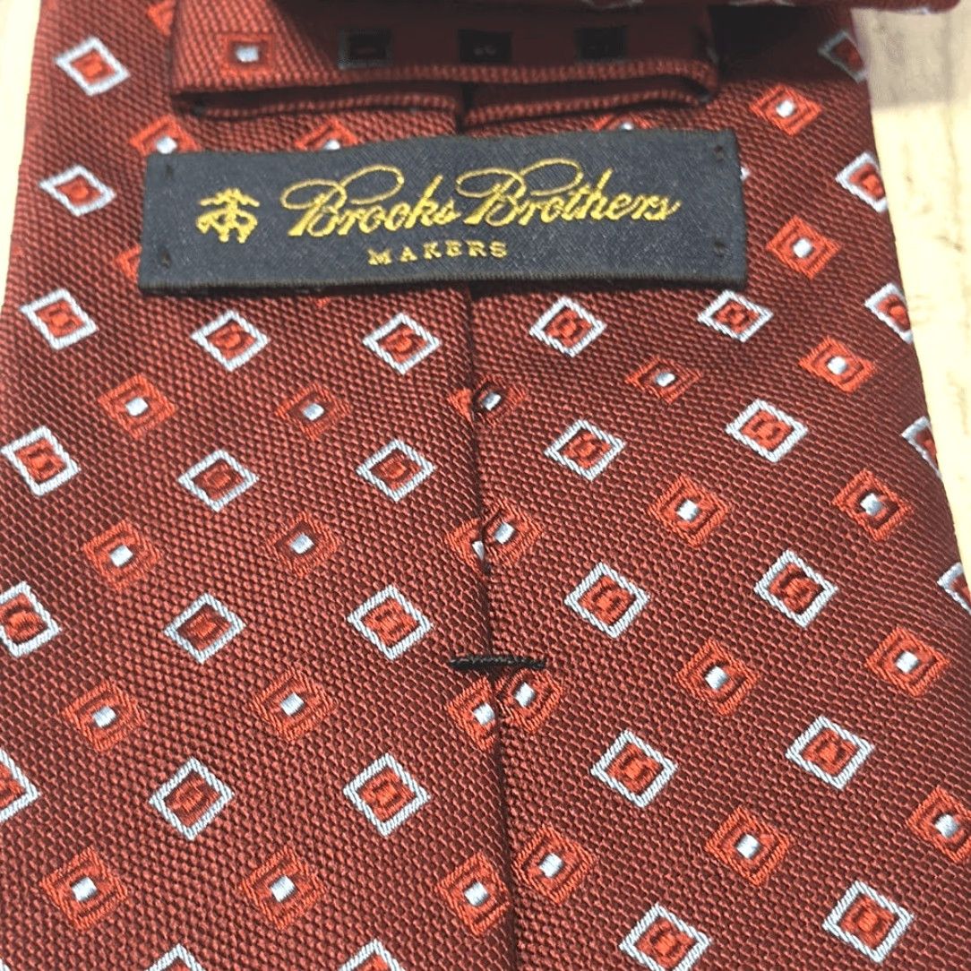 Brooks Brothers Brooks Brothers Makers Pure Silk tie Woven in Italy Made in USA necktie Red Multicolor 59 W 4” Men Tie One Size Size ONE SIZE - 4 Thumbnail