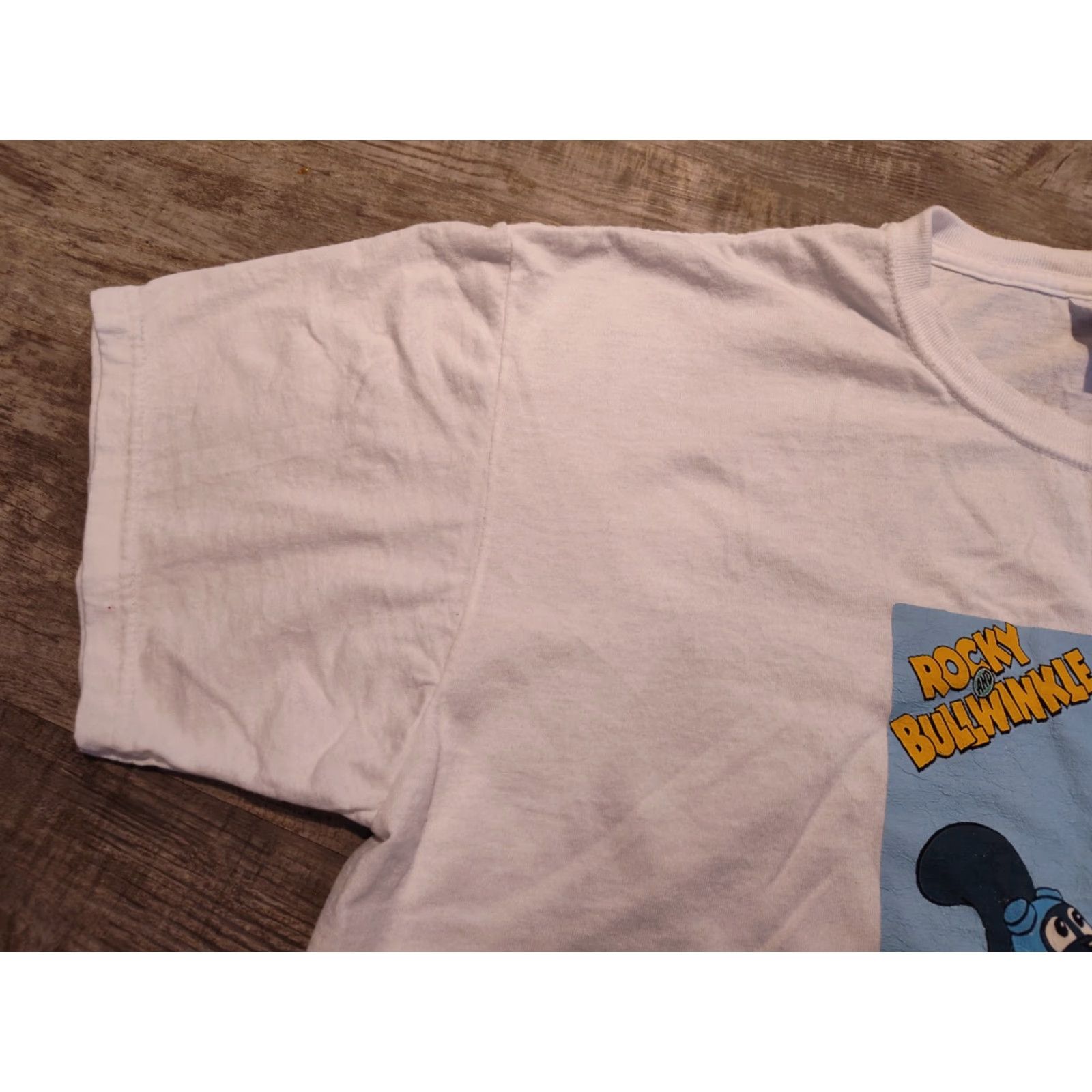 Fruit Of The Loom VINTAGE Fruit of the Loom Rocky & Bullwinkle Graphic T-Shirt White Size XL 90s Cartoon Mens Size US XL / EU 56 / 4 - 7 Thumbnail