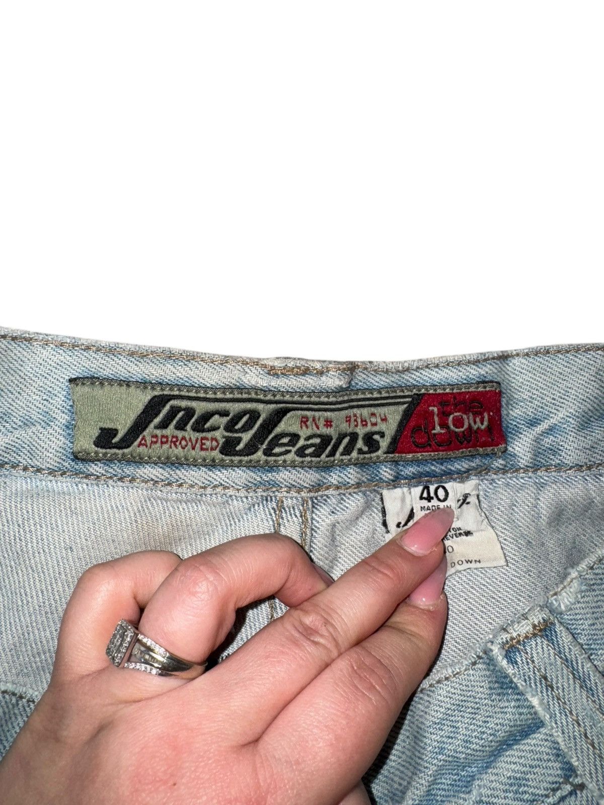 JNCO VTG 90s JNCO JEANS Shorts CRAZY PATCHWORK DISTRESSED BAGGY Size US 40 / EU 56 - 7 Thumbnail