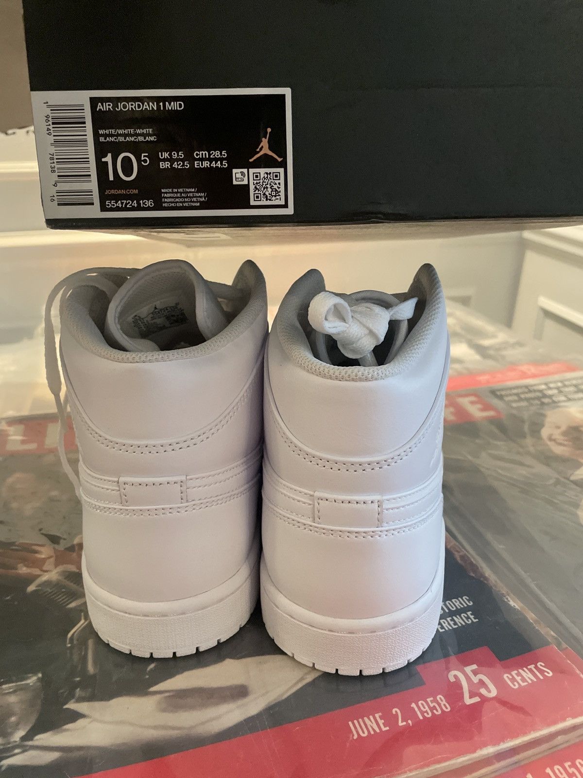 Jordan Brand Air Jordan 1 Mid White Size US 10.5 / EU 43-44 - 8 Thumbnail