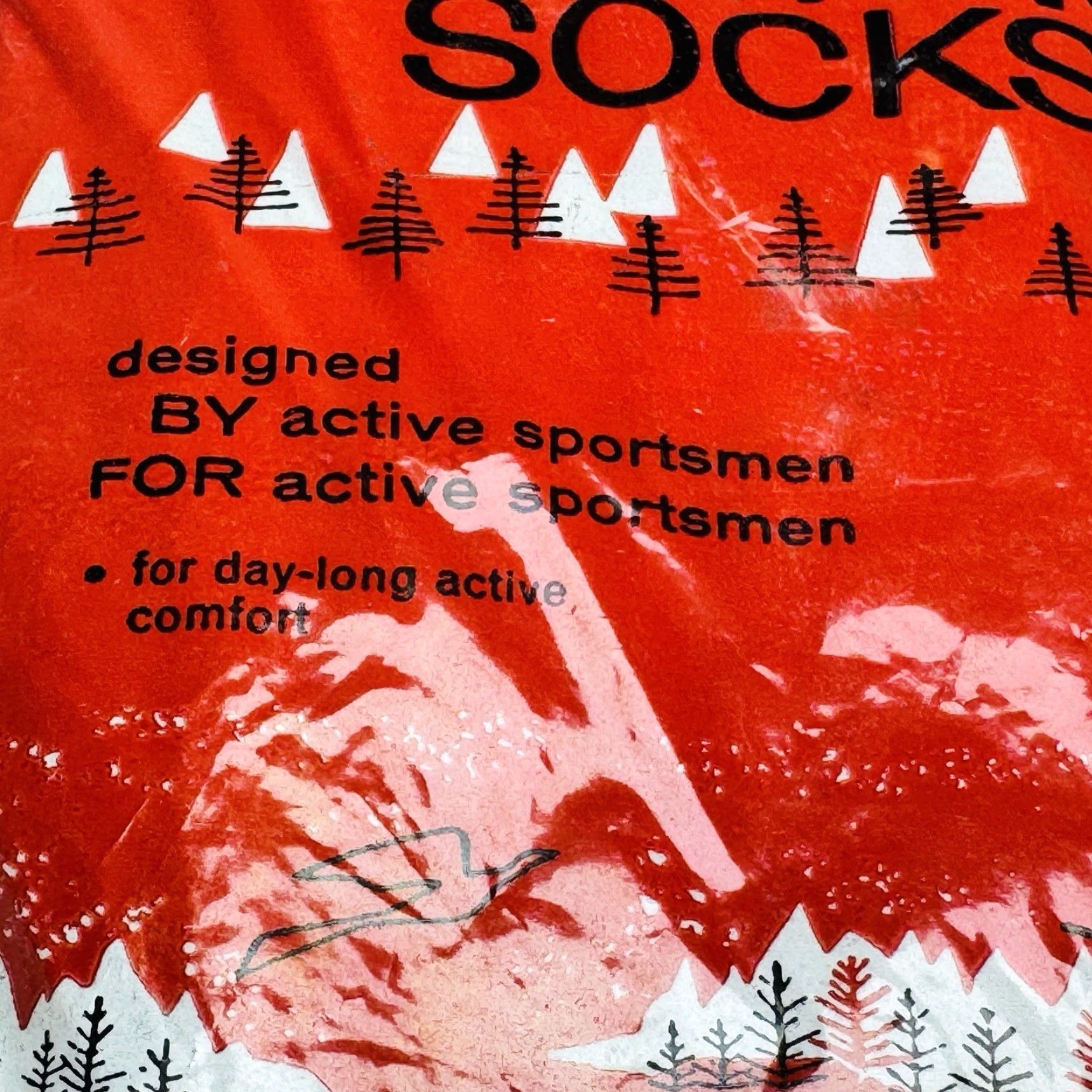 Sears VINTAGE Sears Roebuck NOS Original Label Long Socks Hunting Mens One Size Gray 1970s Cotton Outdoors Bag sz 11.5-12 Size ONE SIZE - 4 Thumbnail
