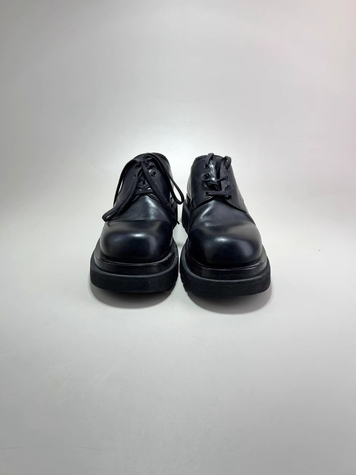 Bottega Veneta BOTTEGA VENETA Black Platform Derby Shoes Size US 9 / EU 42 - 4 Thumbnail