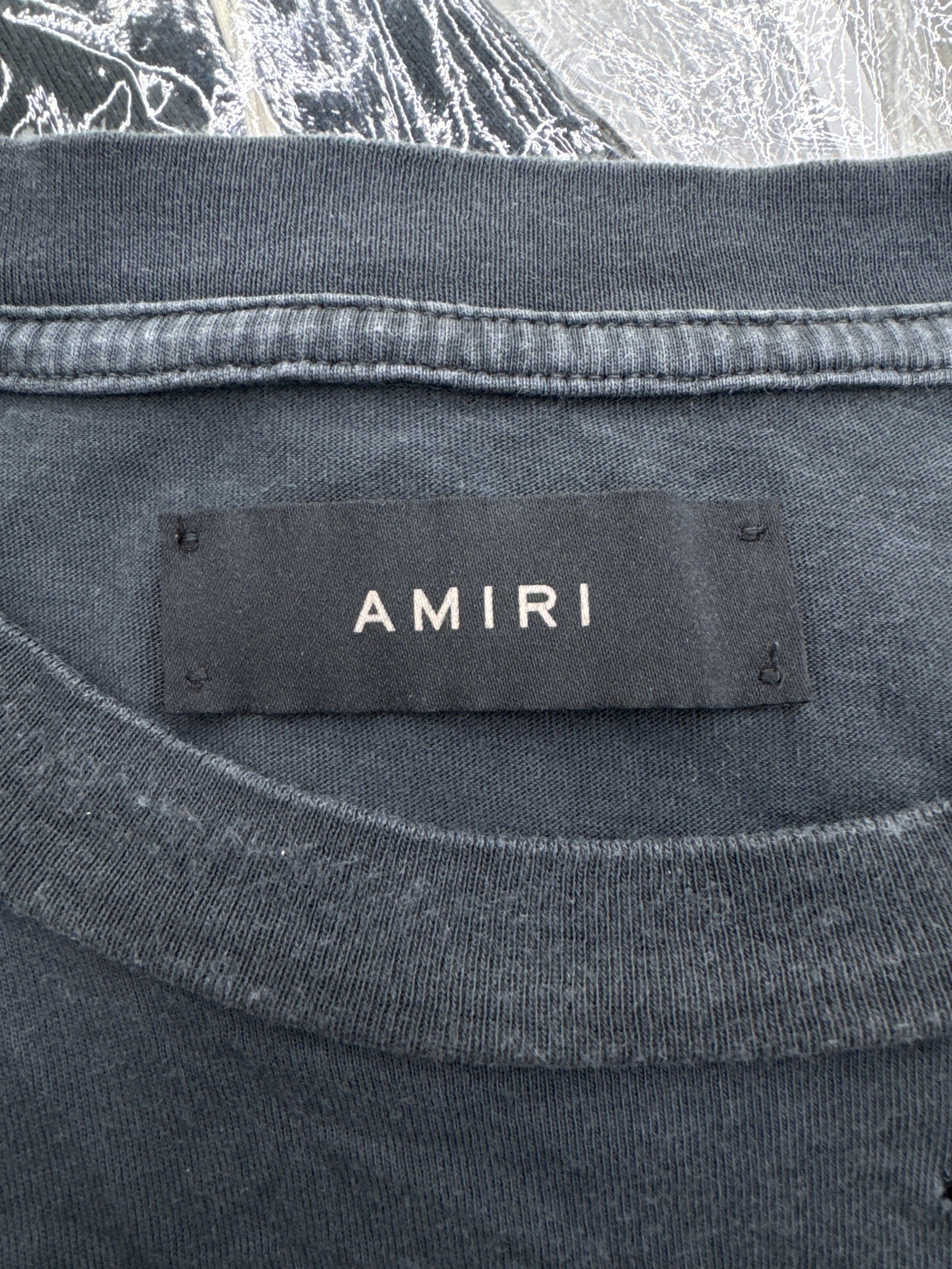 Amiri Amiri Shotgun Logo Faded Tee Black Size XXL Size US XXL / EU 58 / 5 - 3 Thumbnail