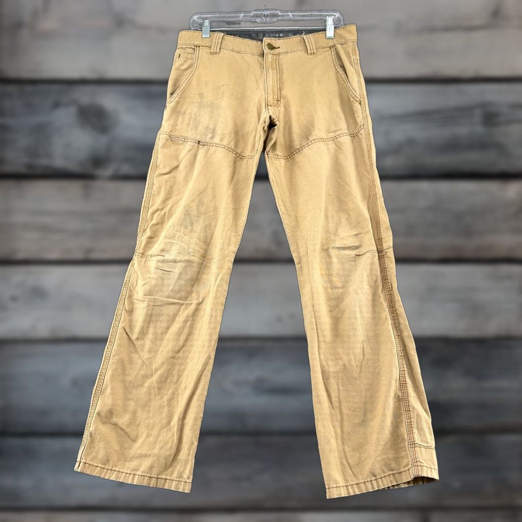 Wrangler Wrangler Pants Mens 32x30 Brown Cargo All Terrain Gear ATG Cotton Double Knee Pants Mens Brown Cargo 32x30 Vintage No Size US 32 / EU 48 - 1 Thumbnail