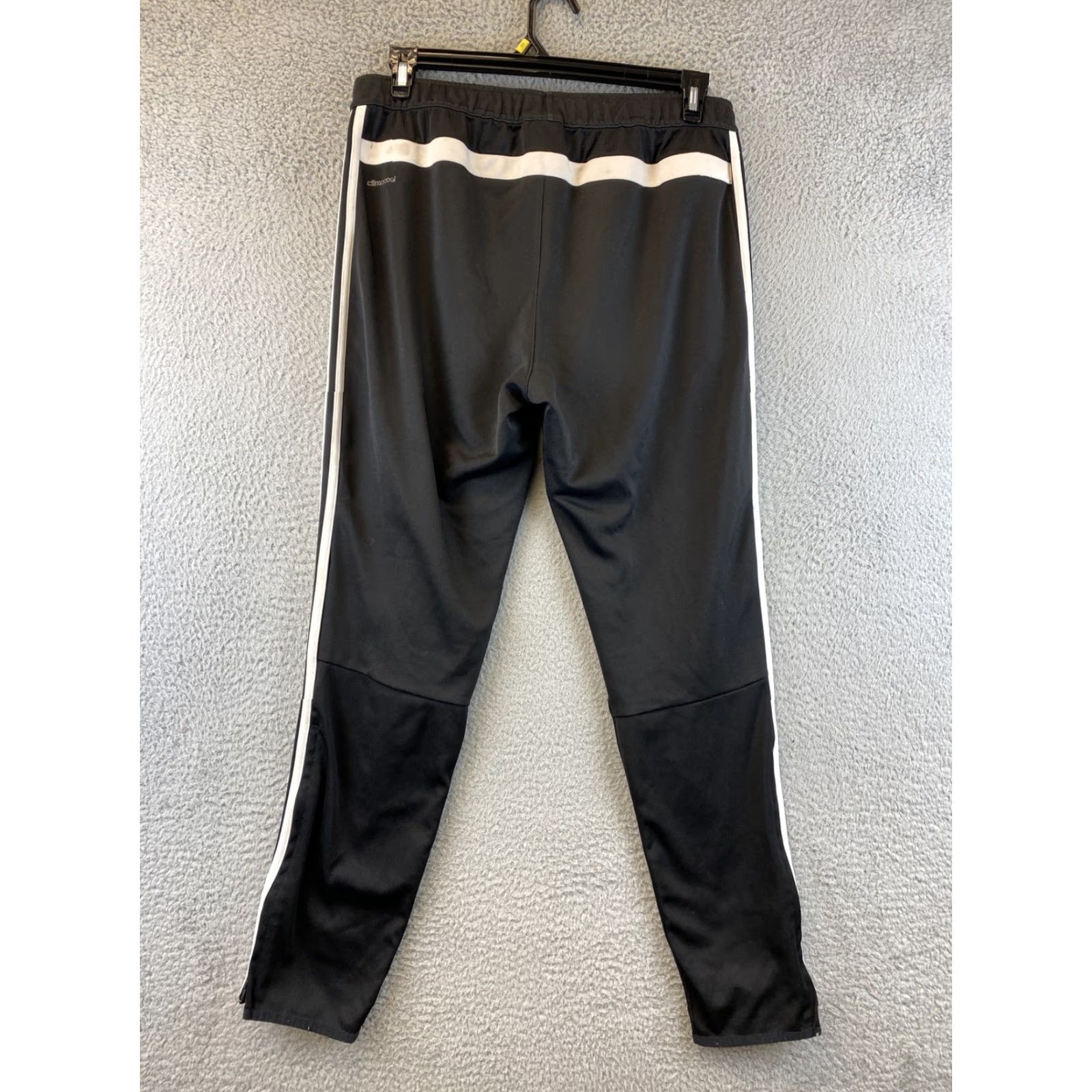 Adidas VINTAGE? No. Adidas Track Pants Black Mens Large Regular Athletic Pants 34-inch Waist Inseam 32 Drawstring Side Zip 69-59 Size US 33 - 6 Thumbnail