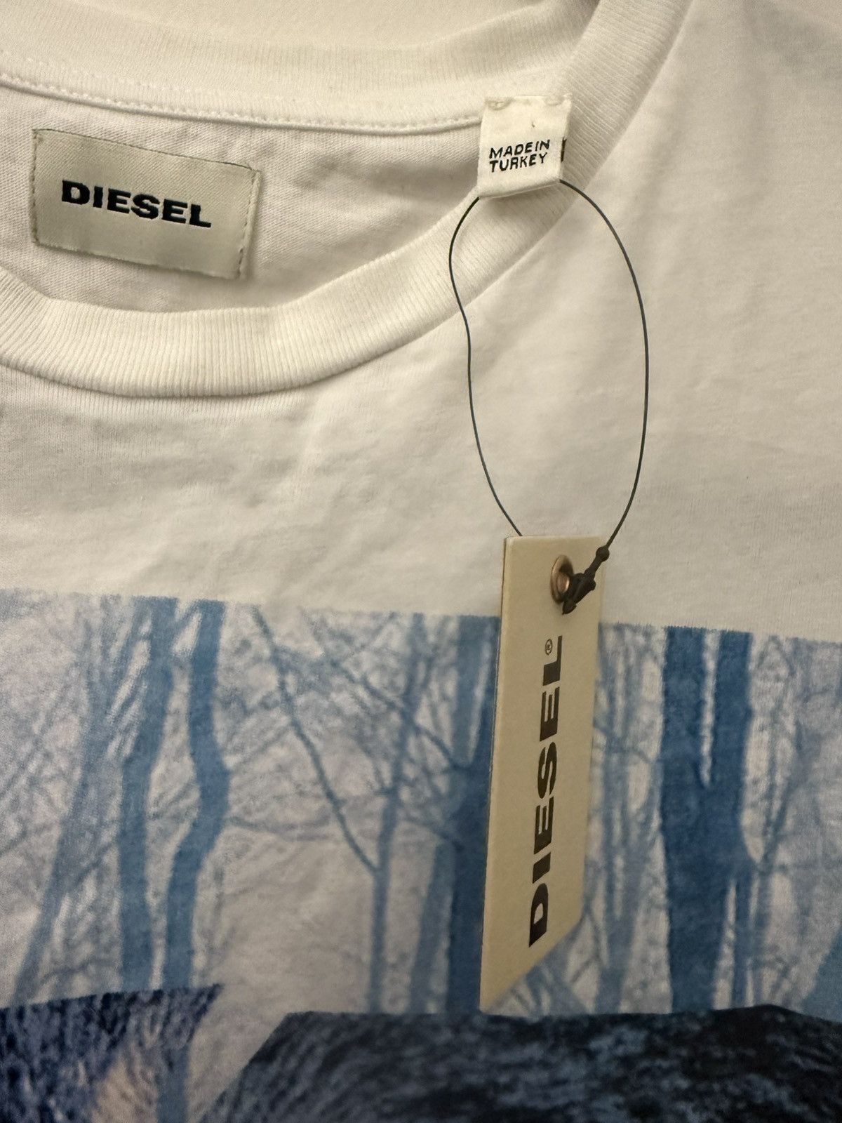 Diesel Diesel White Tee Size US L / EU 52-54 / 3 - 4 Thumbnail