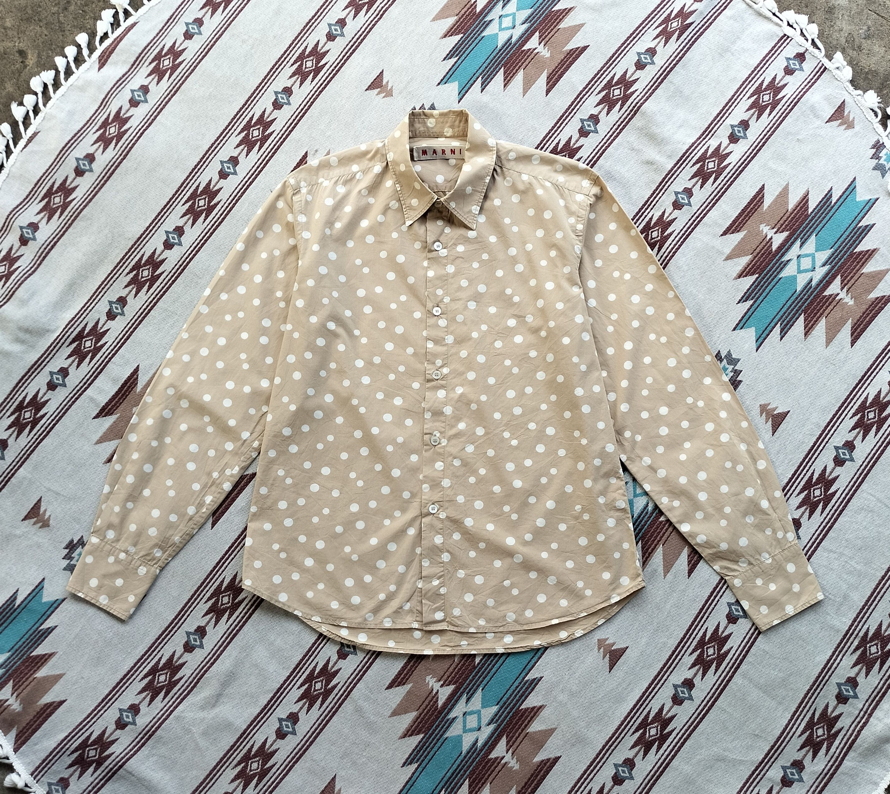 Marni Marni beige pattern Ls shirt Size US S / EU 44-46 / 1 - 1 Thumbnail
