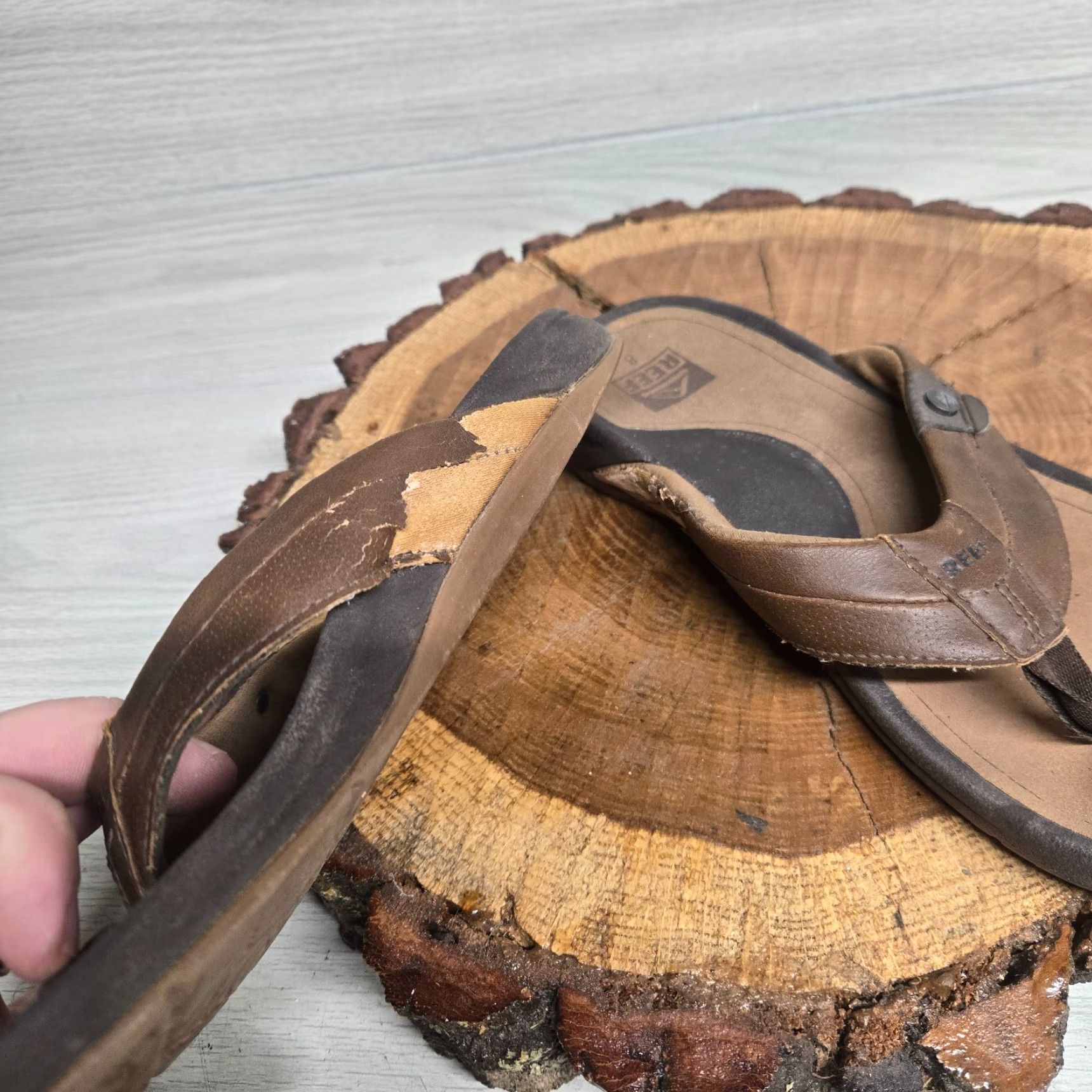 REEF Reef Sandals Womans 8 Thong Flip Flops Brown Beach Size US 8 / IT 38 - 7 Thumbnail