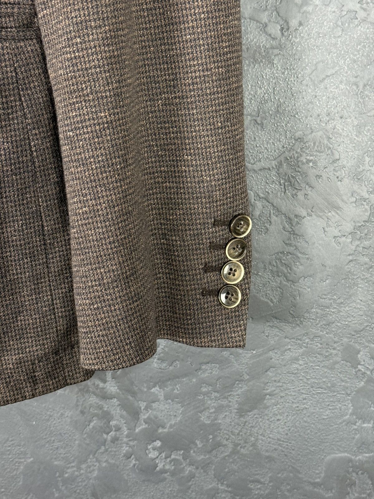 Hackett Hackett London Two Buttons Tweed Wool Brown Blazer Jacket Size 46R - 6 Thumbnail
