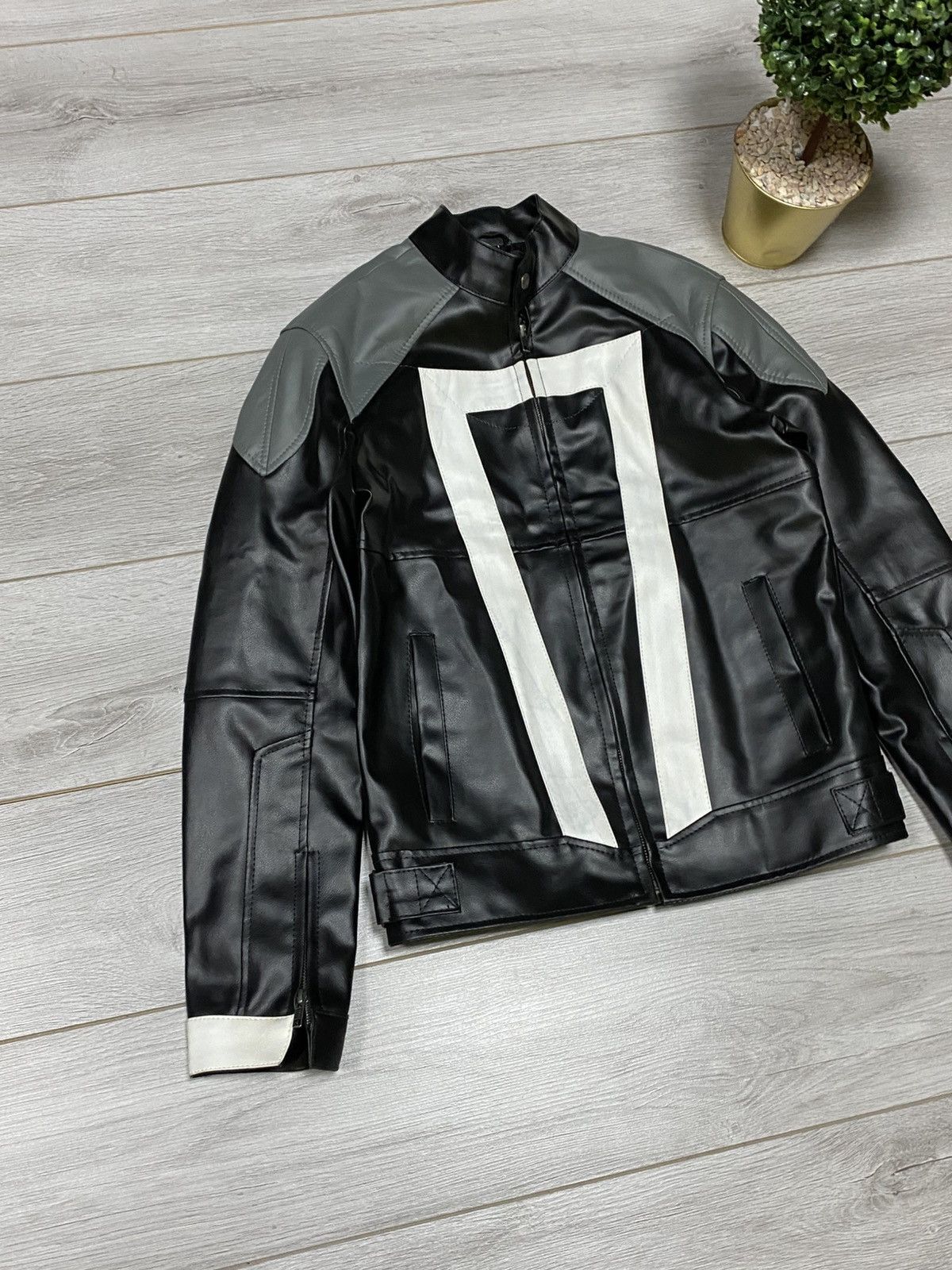 Vintage Ghost rider Robbie Reyes Inspire leather jacket black white Size US M / EU 48-50 / 2 - 3 Thumbnail