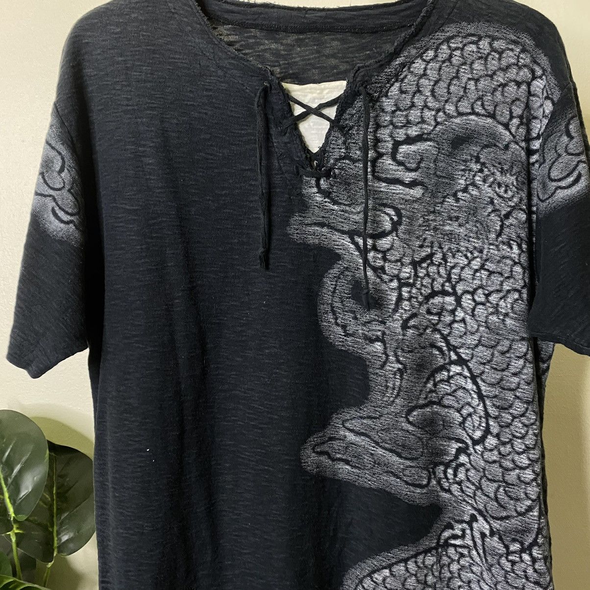 Affliction × Ed Hardy × Vintage Vintage Y2K Grass Hither Dragon Detailing ED Hardy Style Tee Size US L / EU 52-54 / 3 - 7 Thumbnail