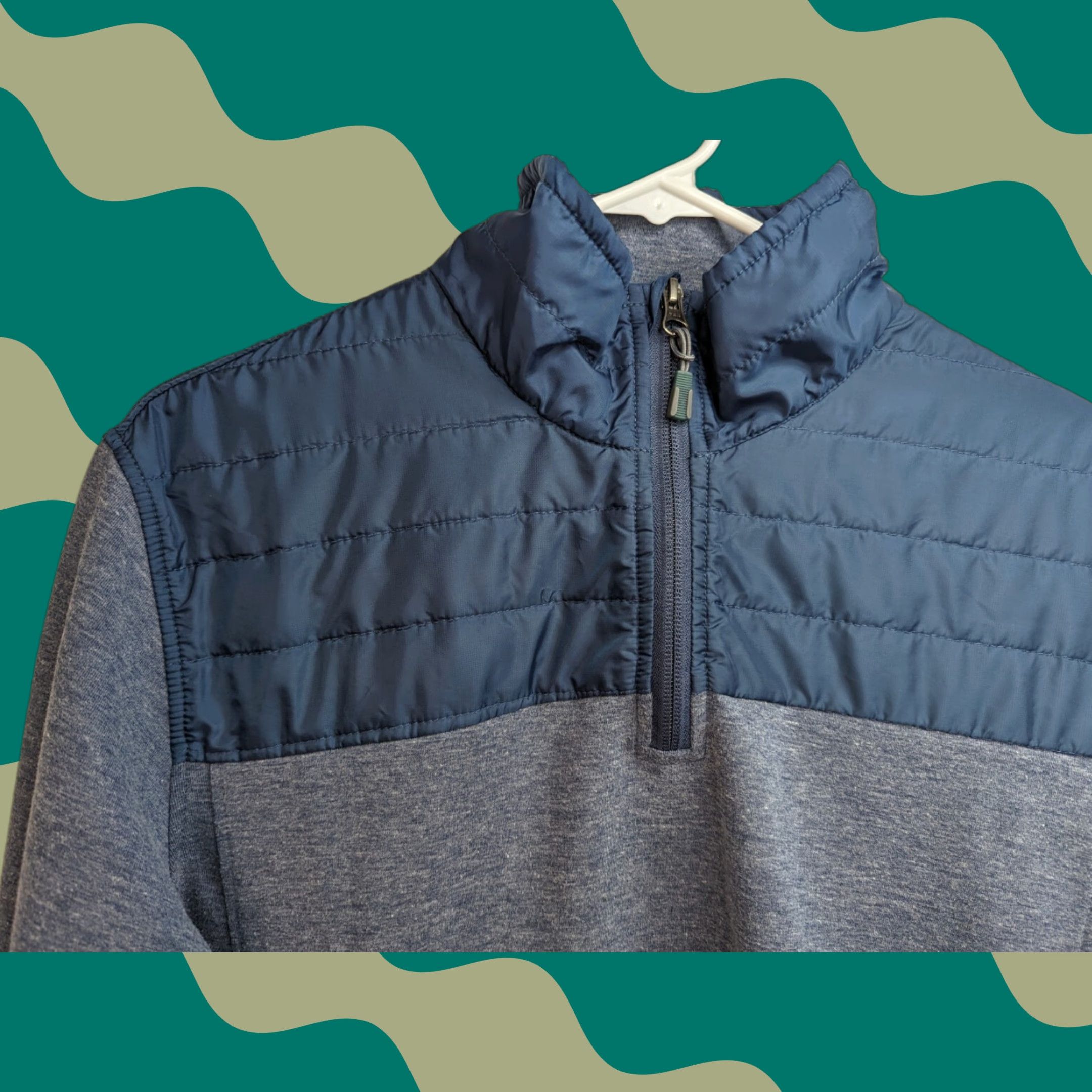 Eddie Bauer Eddie Bauer Pullover Sweater Mens Medium 1/4 Zip Dusted Indigo Heather Blue Knit Mock Neck Long Sleeve Size US M / EU 48-50 / 2 - 1 Thumbnail