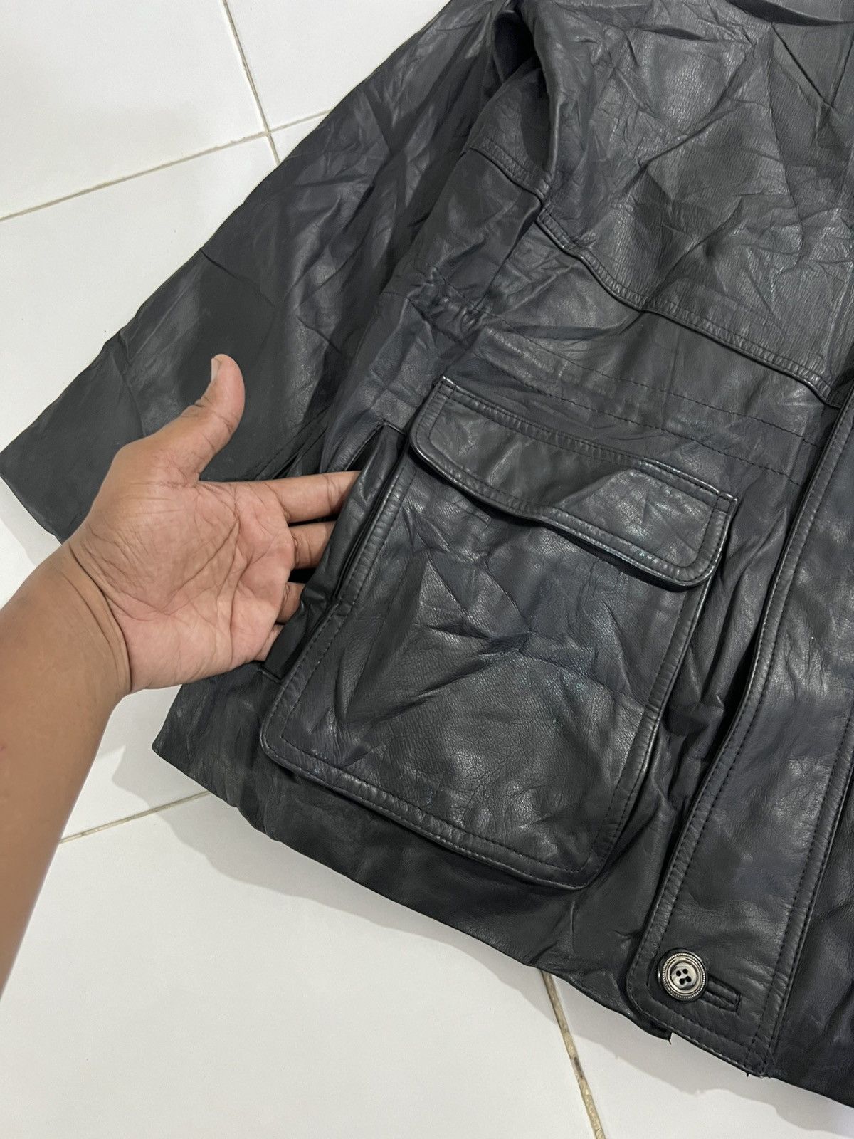 Genuine Leather VIA NUOVA PELLE COWSKIN LEATHER JACKET Size US XL / EU 56 / 4 - 10 Thumbnail