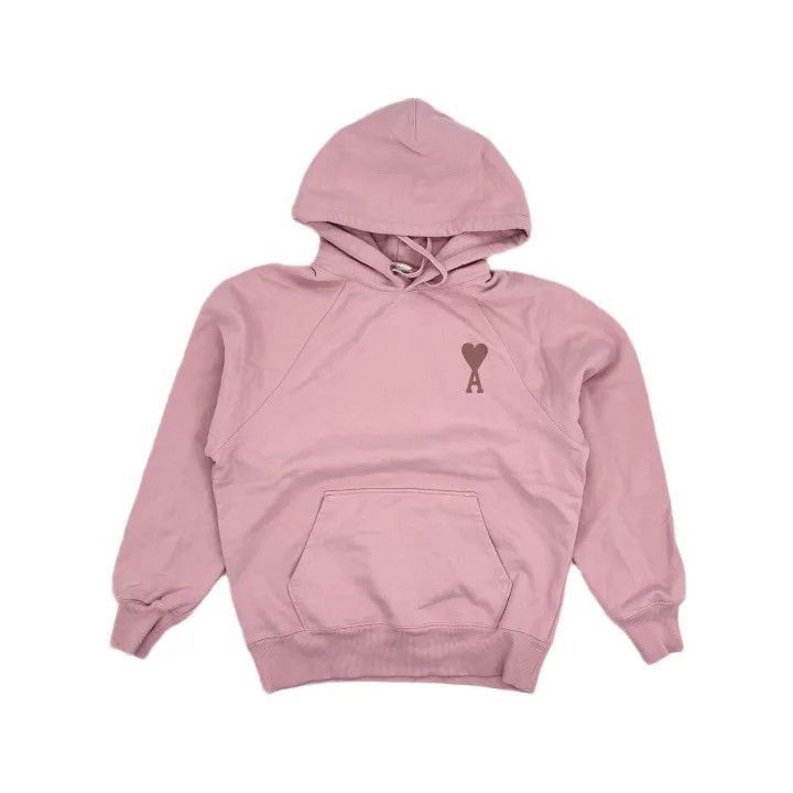 AMI AMIPARIS SS22 Pink Heart Logo Hoodie -2507 Size US M / EU 48-50 / 2 - 2 Thumbnail