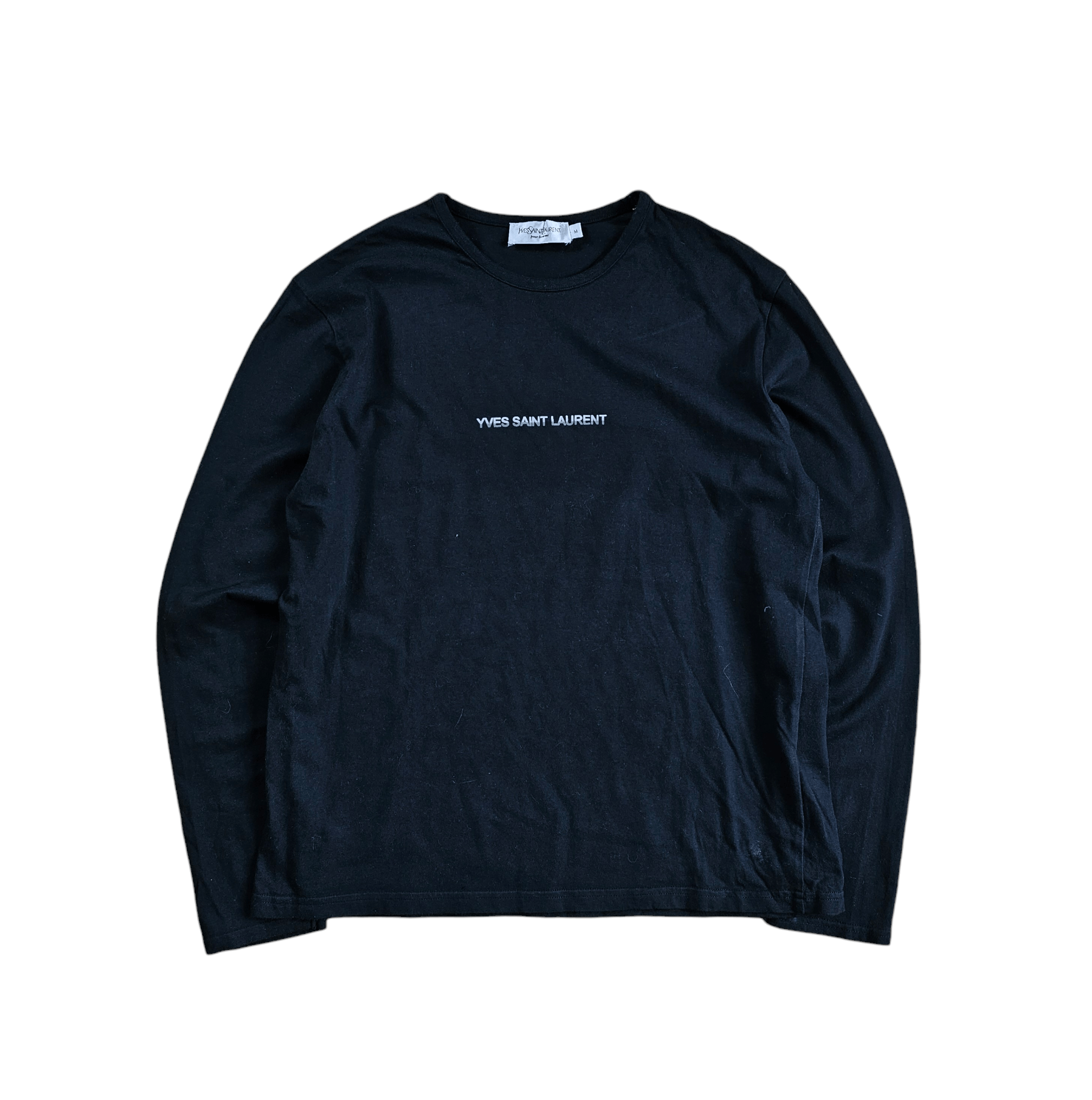 YVES SAINT LAURENT YSL LONGSLEEVE SHIRT Y2K SPELLOUT Y2K M