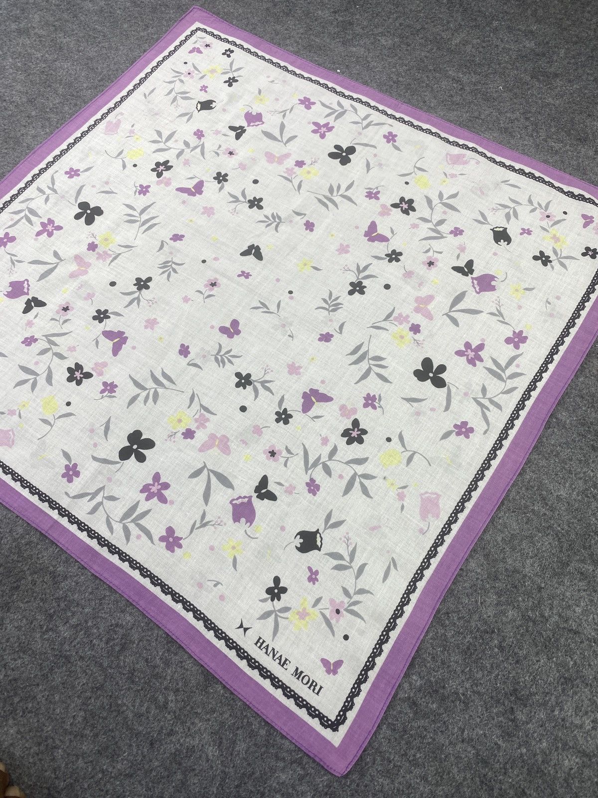 Hanae Mori × Vintage Hanae Mori Handkerchief / Bandana / Neckerchief-B047 Size ONE SIZE - 4 Thumbnail