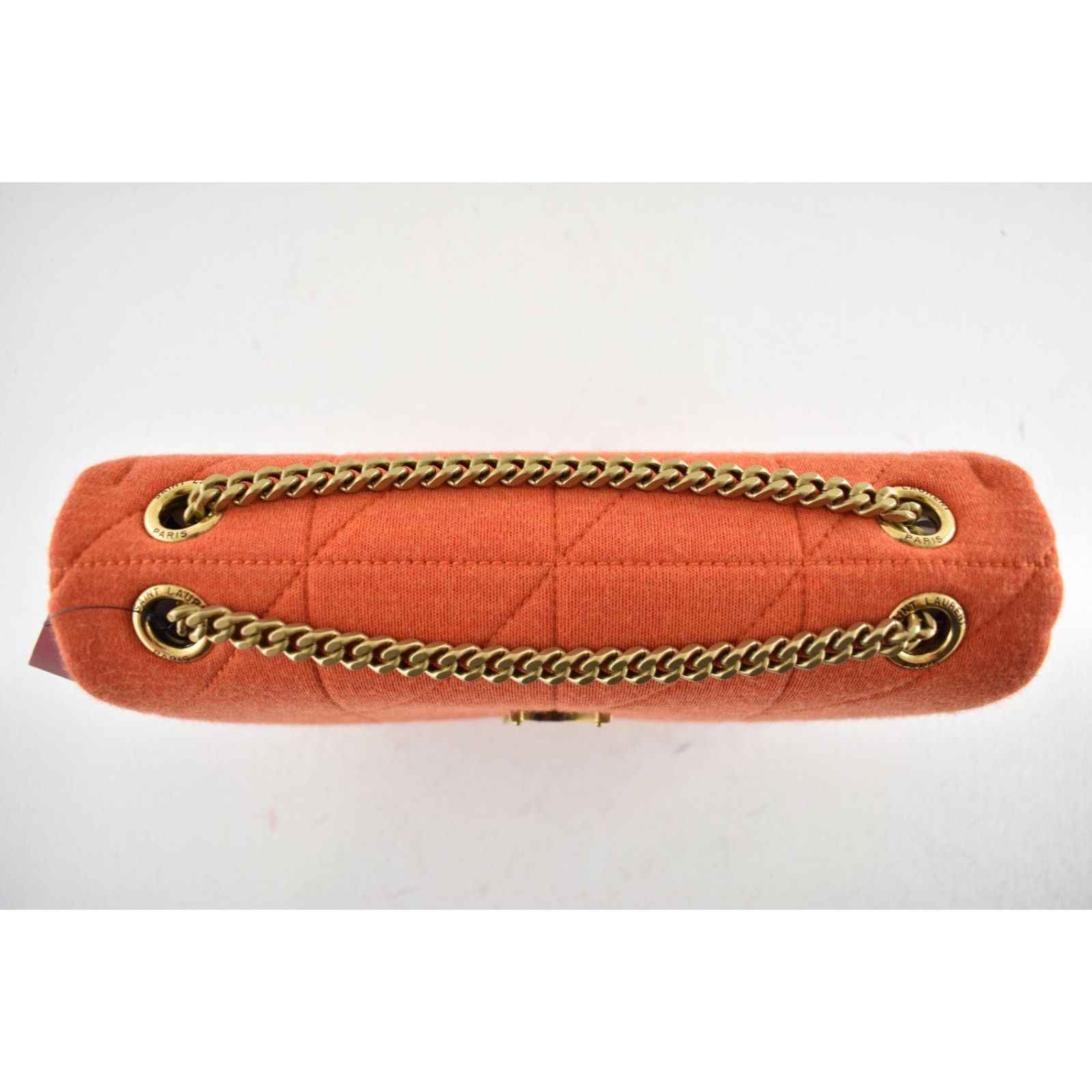 Yves Saint Laurent Saint Laurent Medium Marigold Orange Jersey Shoulder Bag Size ONE SIZE - 11 Thumbnail