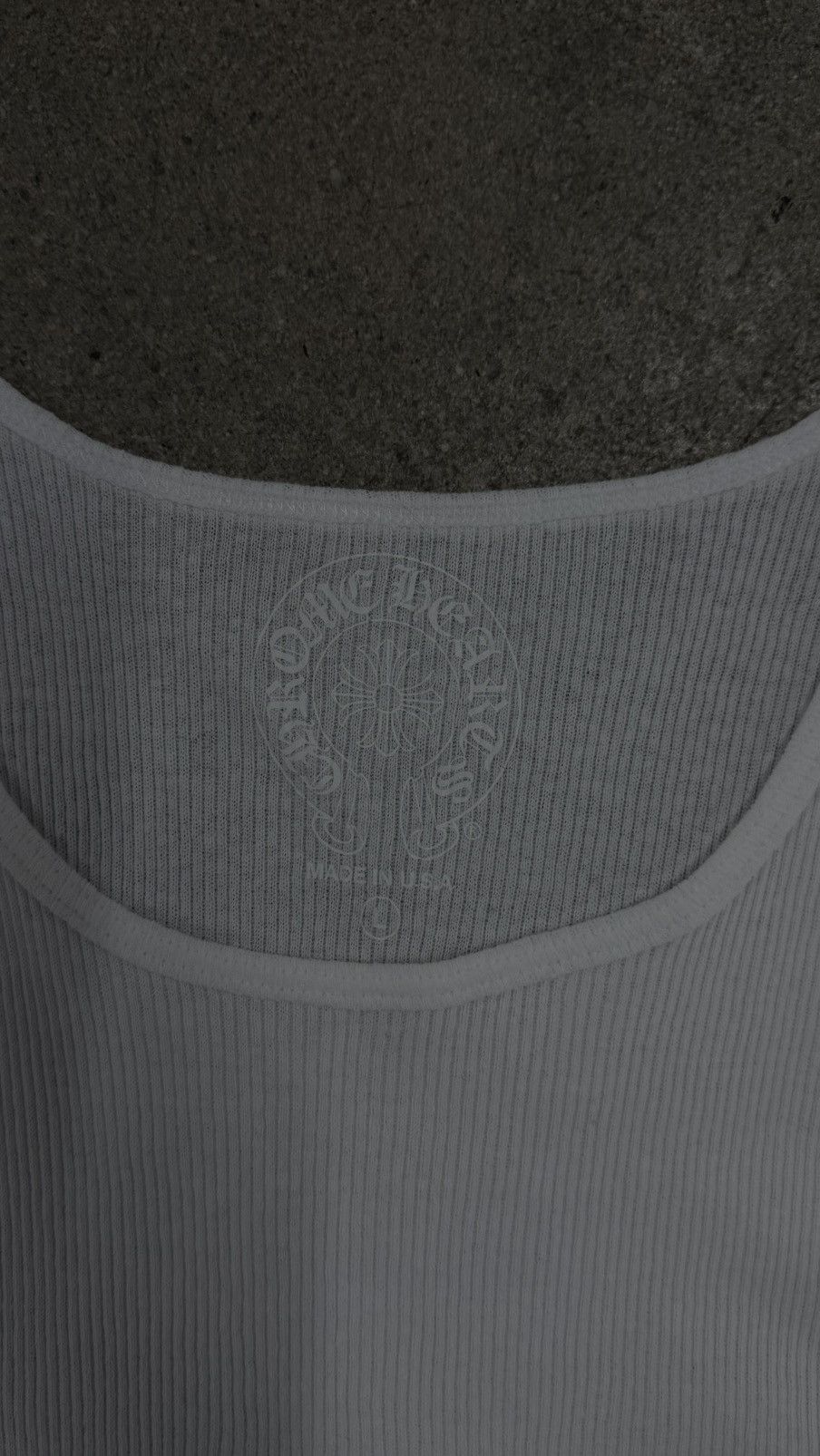 Chrome Hearts RARE!Chrome Hearts White T-Bar Script Rib Tank Top Size US L / EU 52-54 / 3 - 4 Thumbnail