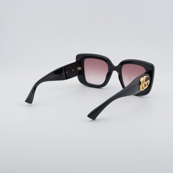 Gucci Gucci GG1975S 001 Sunglasses Shiny Black Square Frame, Red Size ONE SIZE - 8 Thumbnail
