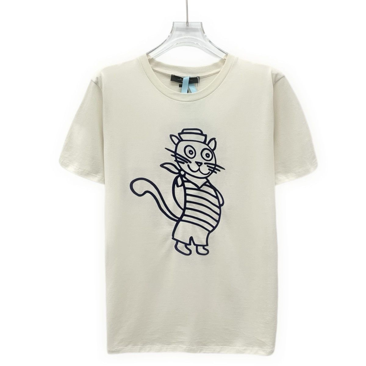 Max Mara MaxMara Suvi Apricot Cat Embroidered Short Sleeve K26WX Size L / US 10 / IT 46 - 1 Thumbnail