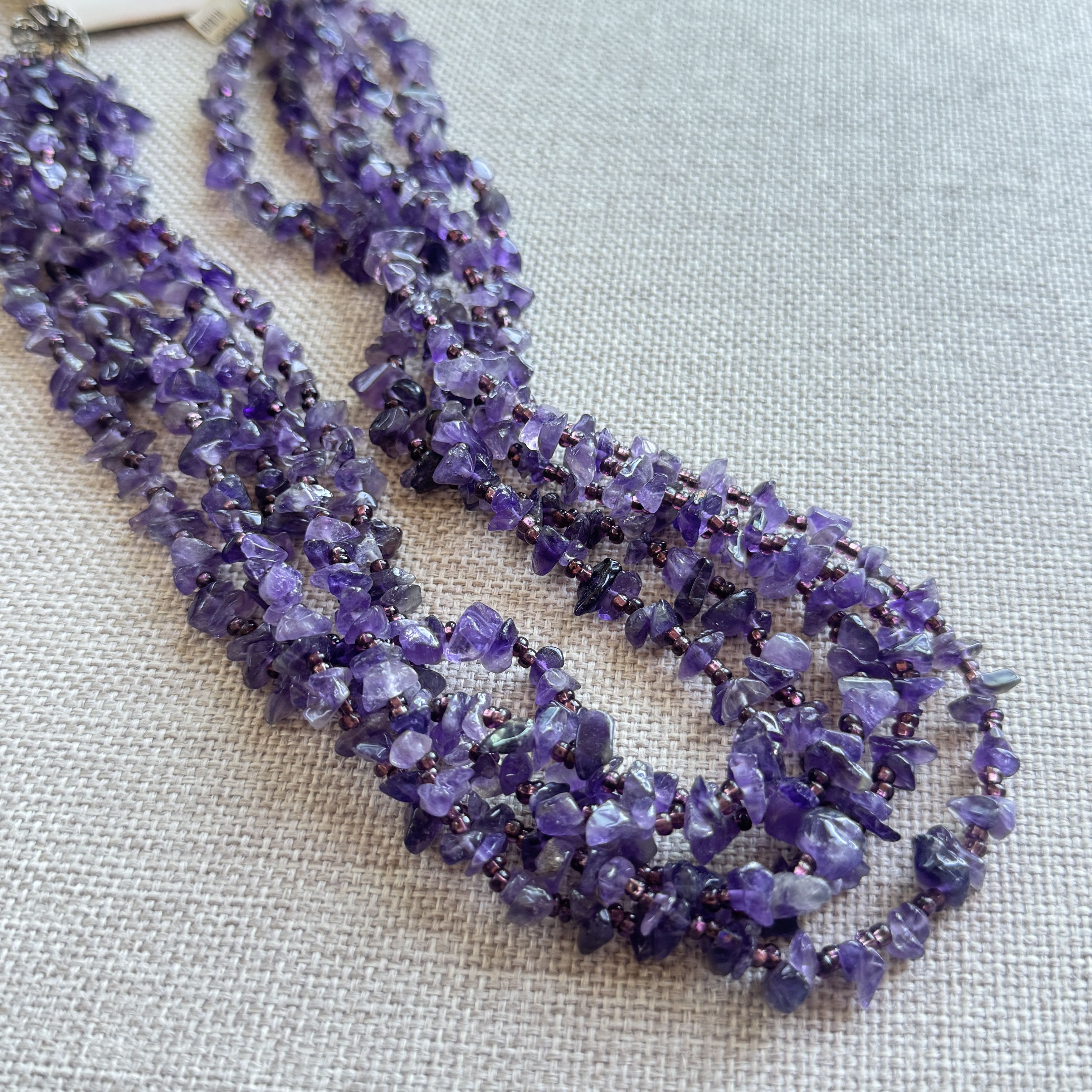 Other B-SHE Purple Beaded Multi Strand Statement Necklace Size ONE SIZE - 3 Thumbnail
