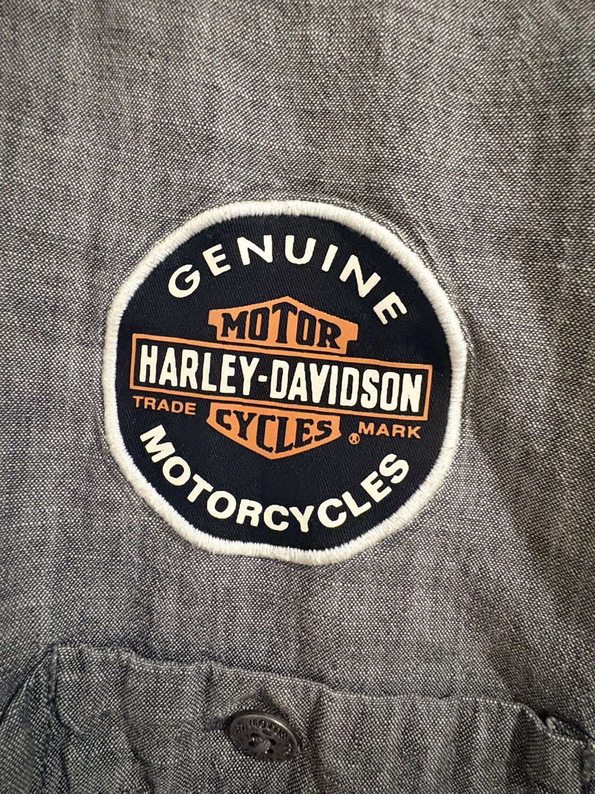 Harley Davidson Harley Davidson Gray Button-Down Shirt Size US M / EU 48-50 / 2 - 4 Thumbnail