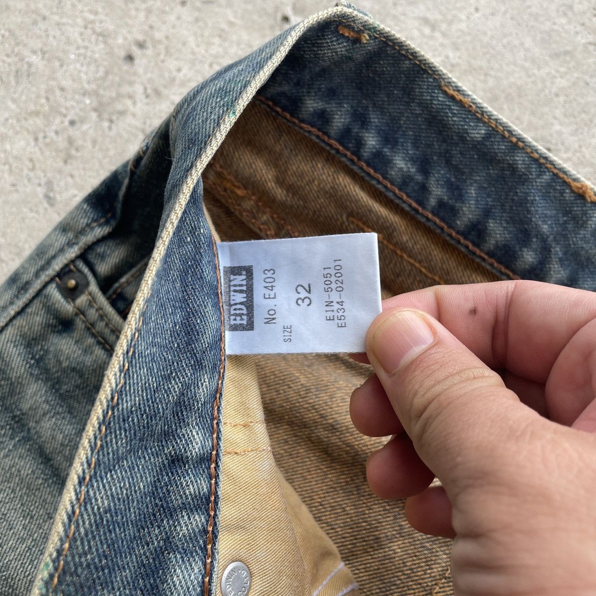 Edwin Vintage Edwin Japan Mud Wash Jeans Faded Distressed Pants Size US 32 / EU 48 - 7 Thumbnail