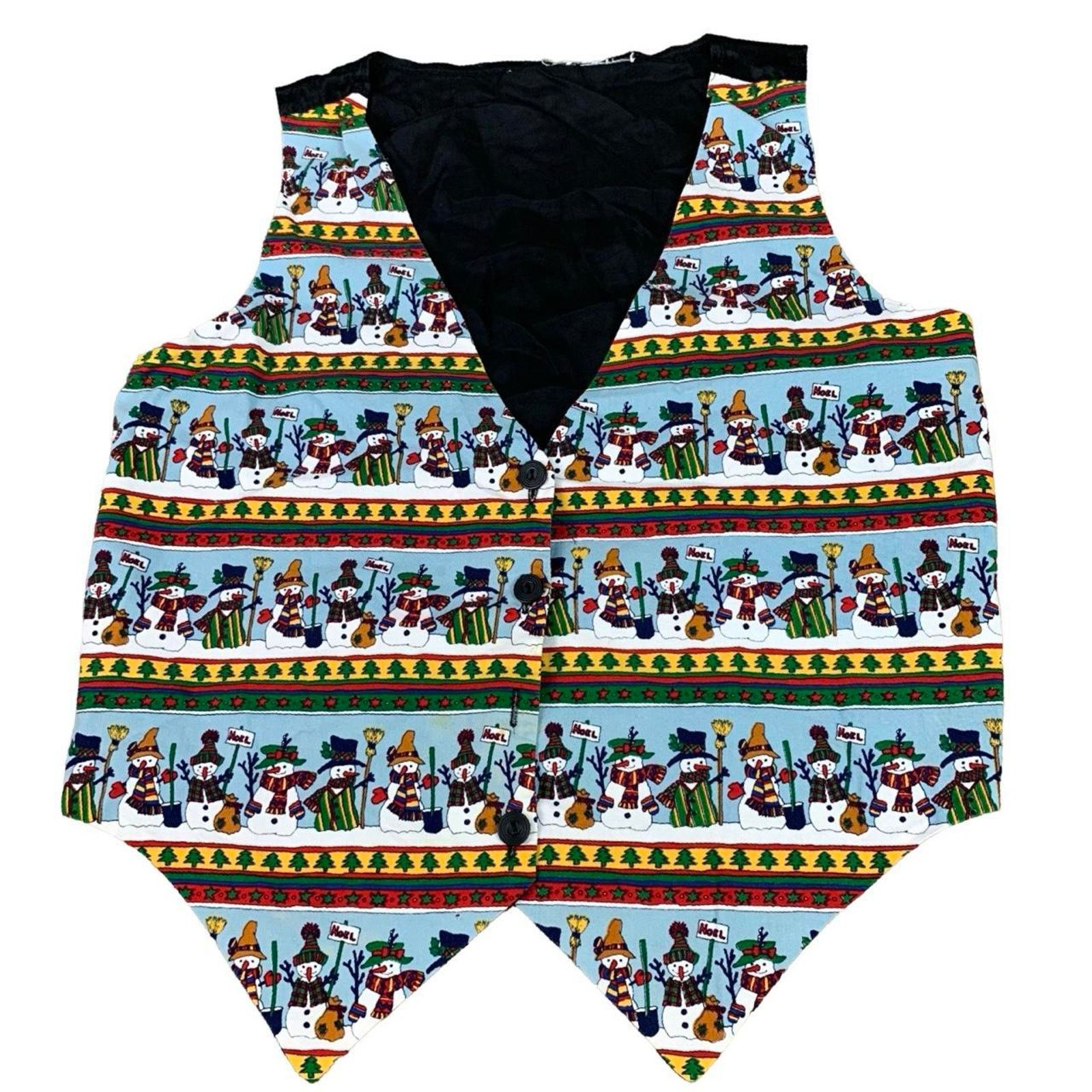American Retro × L.L. Bean × Vintage 90s Snowman Winter Cottagecore Christmas Vest Size M / US 6-8 / IT 42-44 - 1 Thumbnail