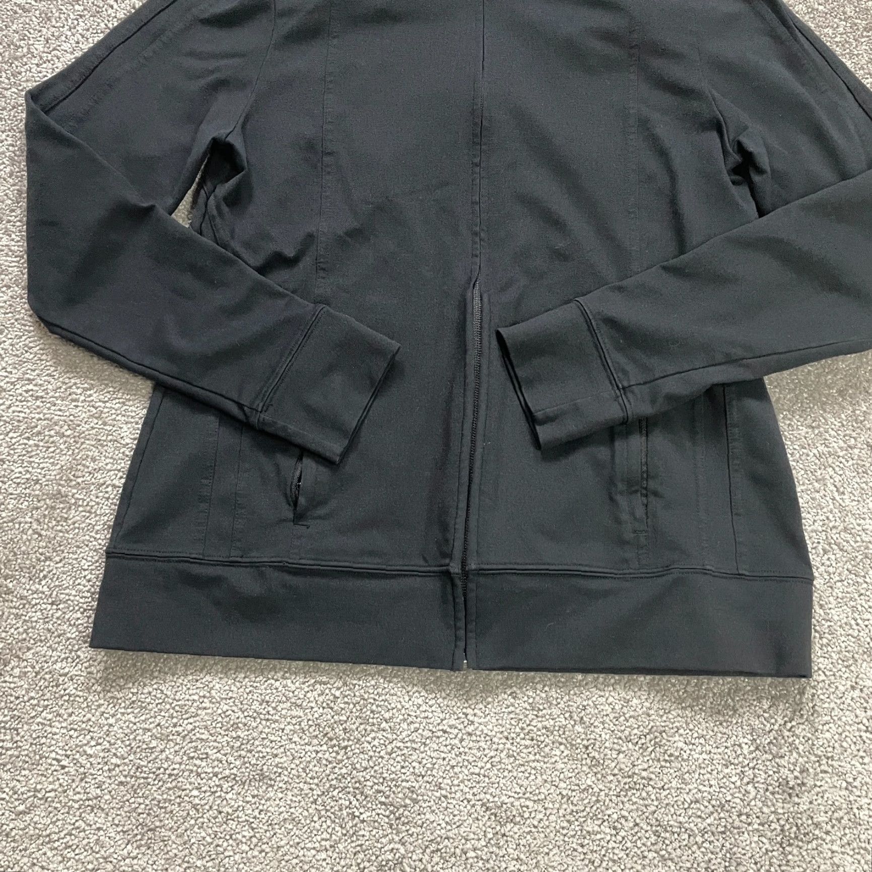 Lands' End Lands' End Full Zip Active Jacket Womens Small Black Compression Mock Neck Gym Size S / US 4 / IT 40 - 3 Thumbnail
