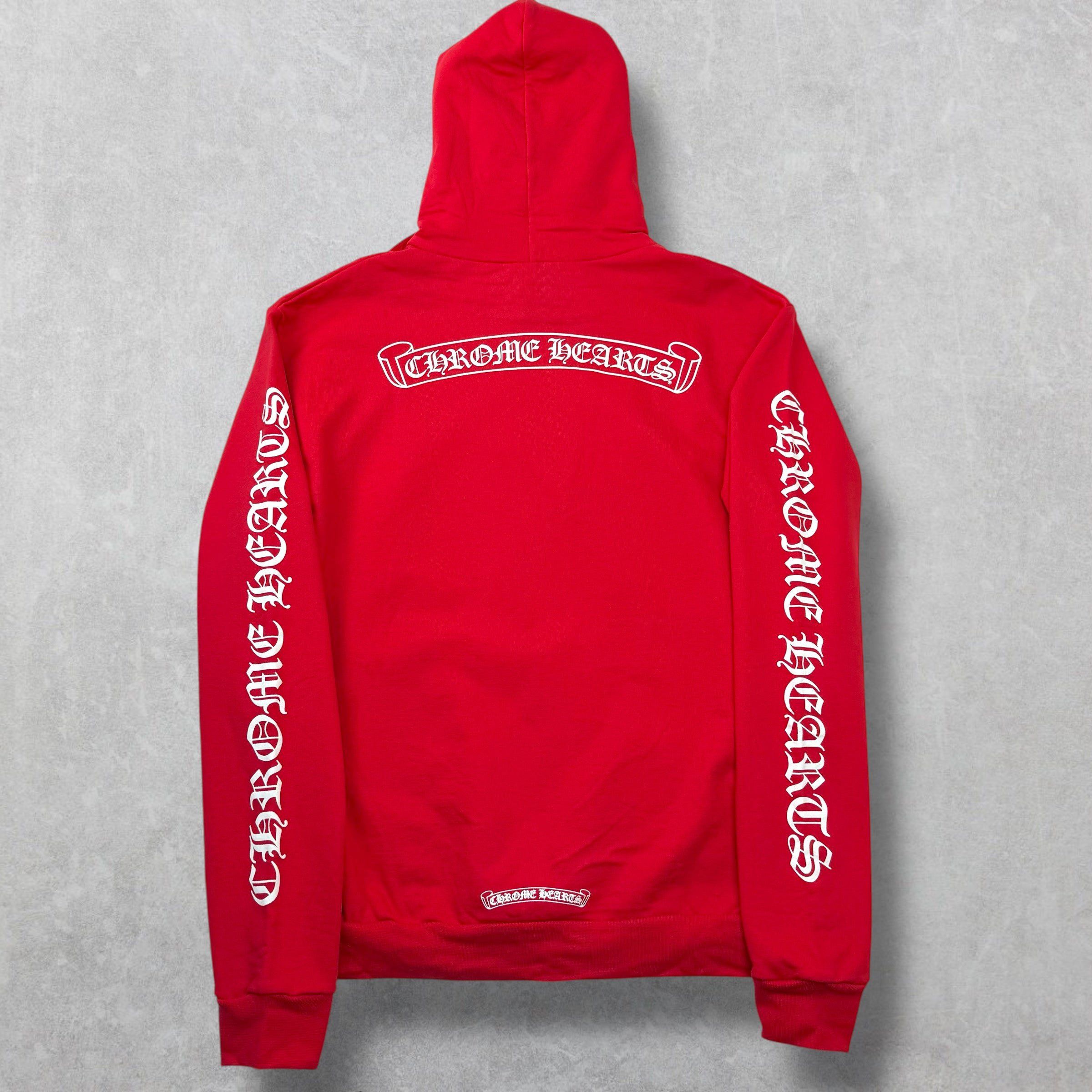 Chrome Hearts Chrome Hearts Red Scroll Logo Hoodie M Size US M / EU 48-50 / 2 - 2 Thumbnail